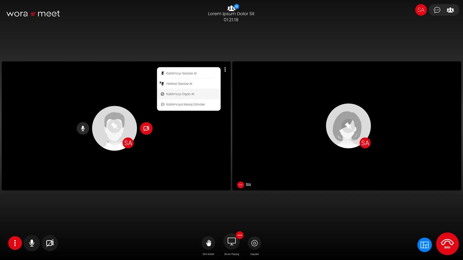 Wora Online Meet — tasarım 22