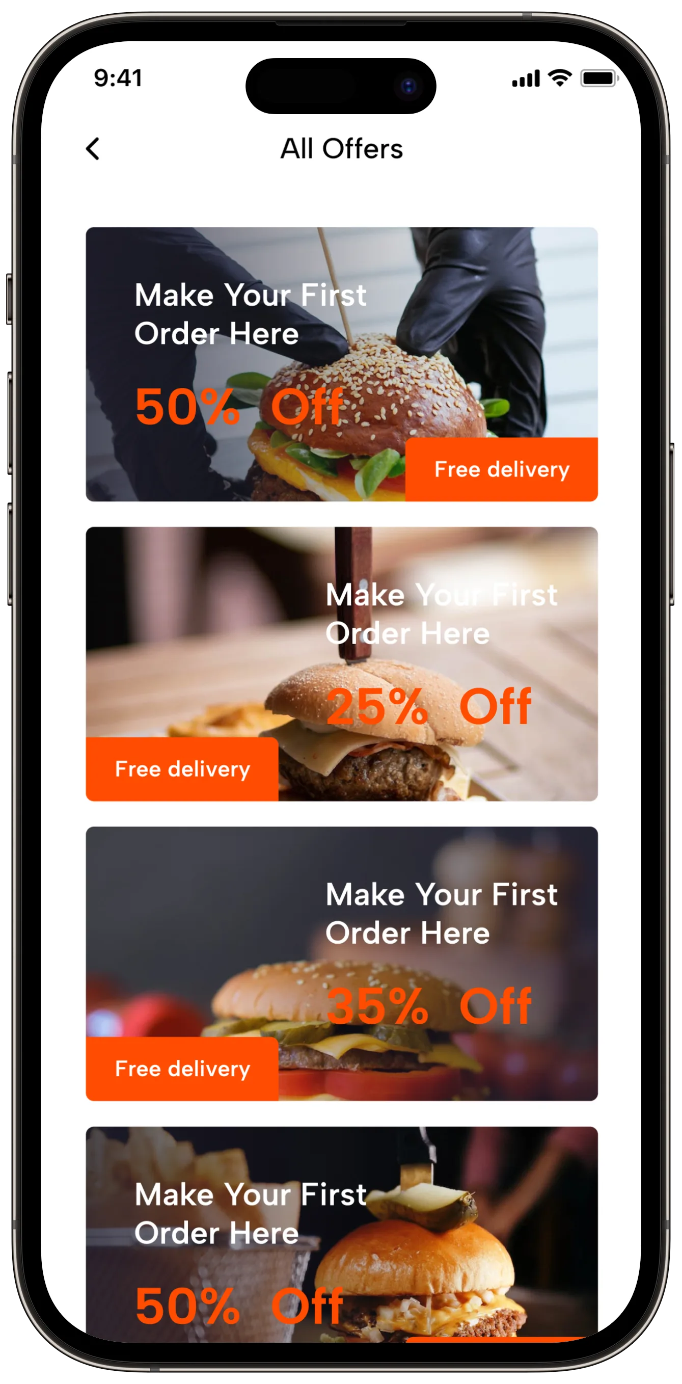 Food Delivery — tasarım 7