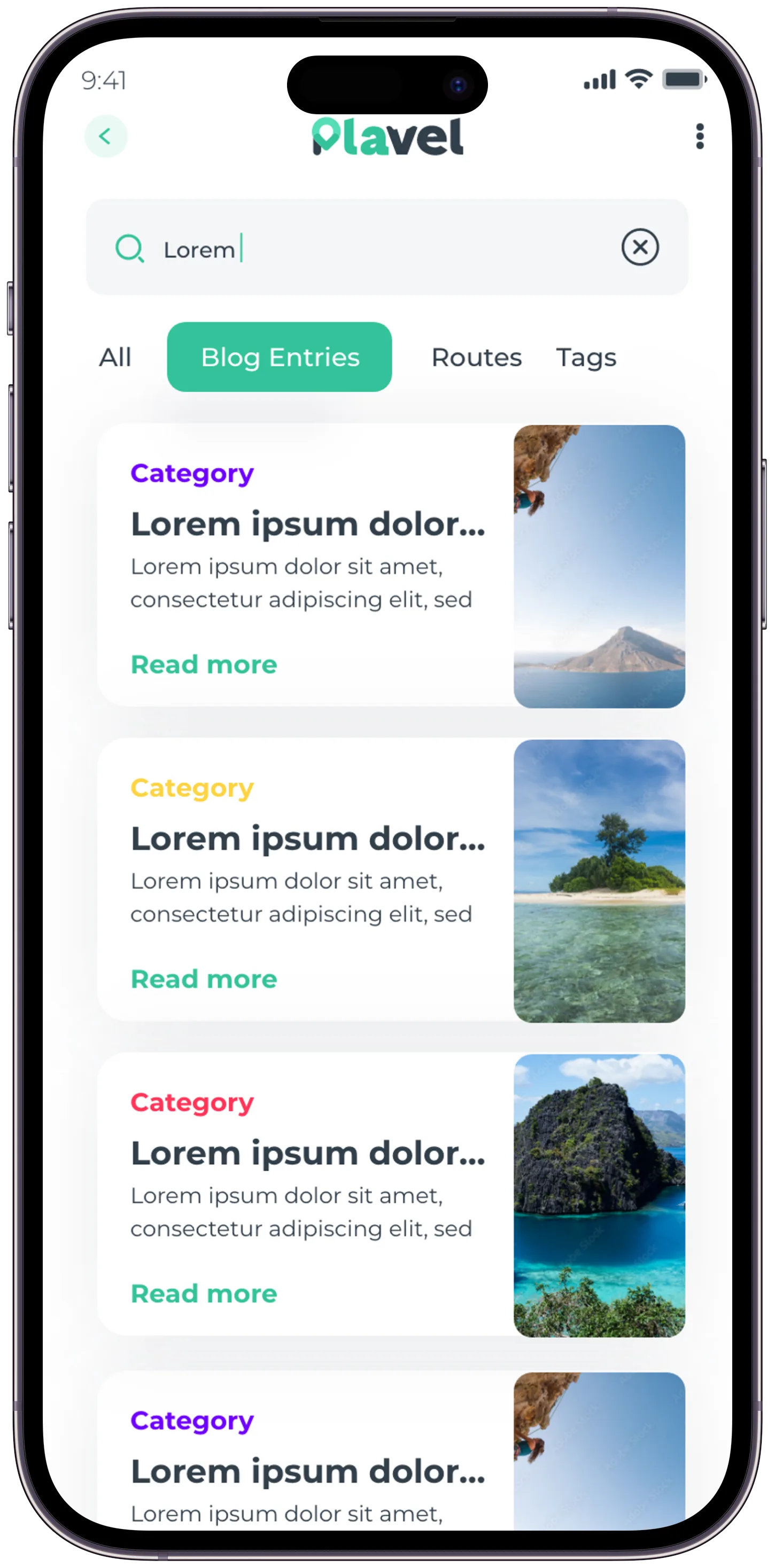 Plavel Tourism App — tasarım 37