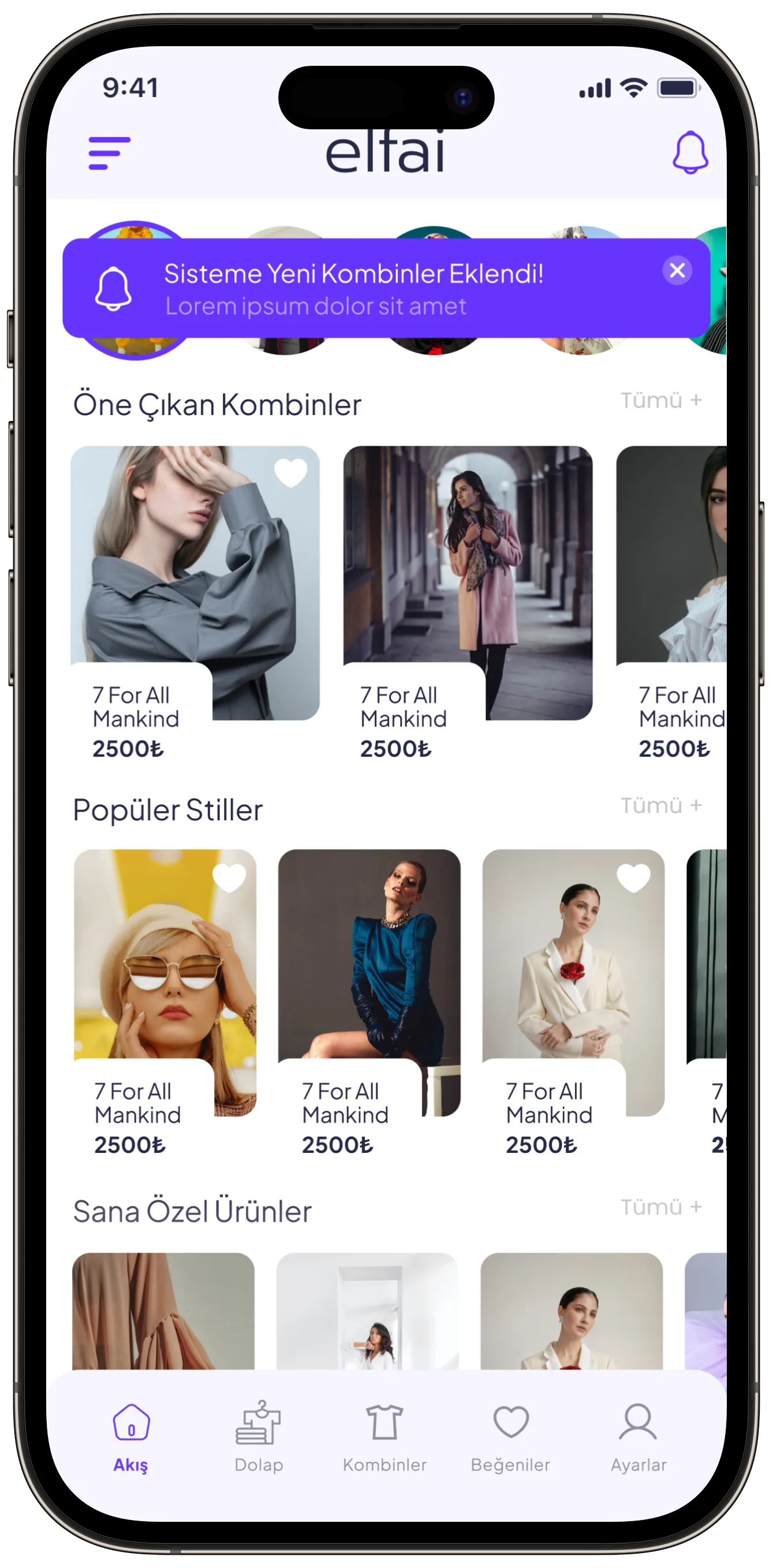 Fashion App — tasarım 8