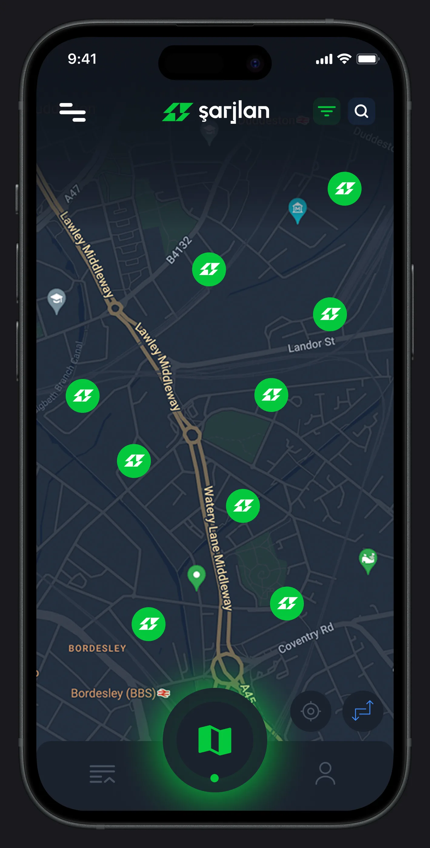 Car Charging Stations App — tasarım 30