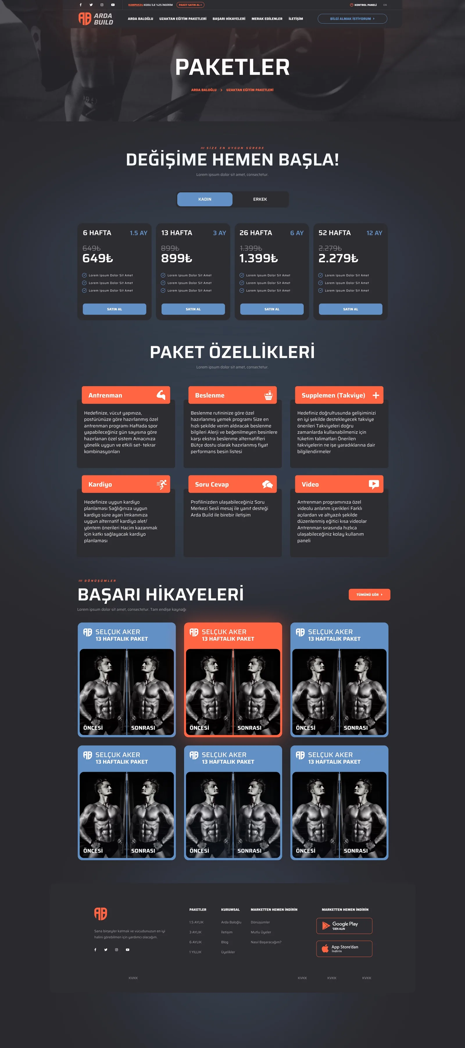 Arda Build Fitness Trainer — tasarım 2