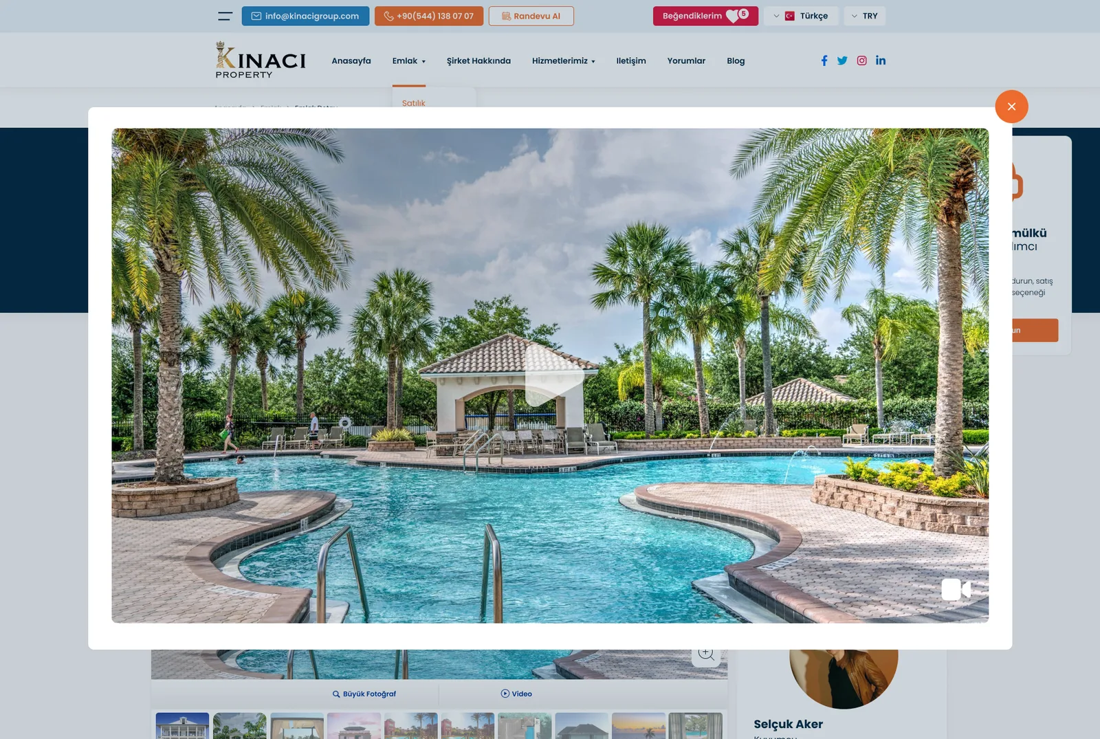 Real Estate Website — tasarım 8