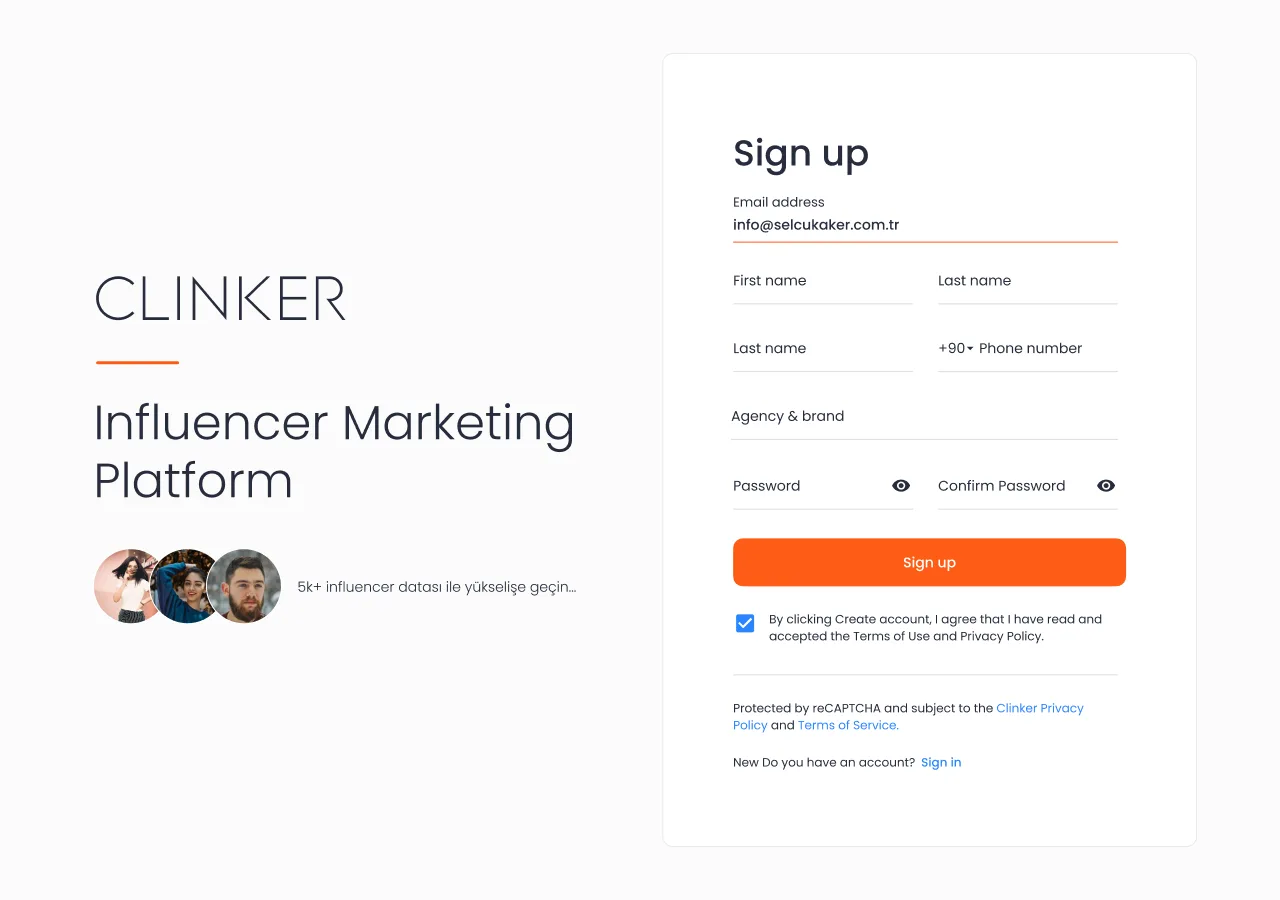 Clinker Social Media — tasarım 2