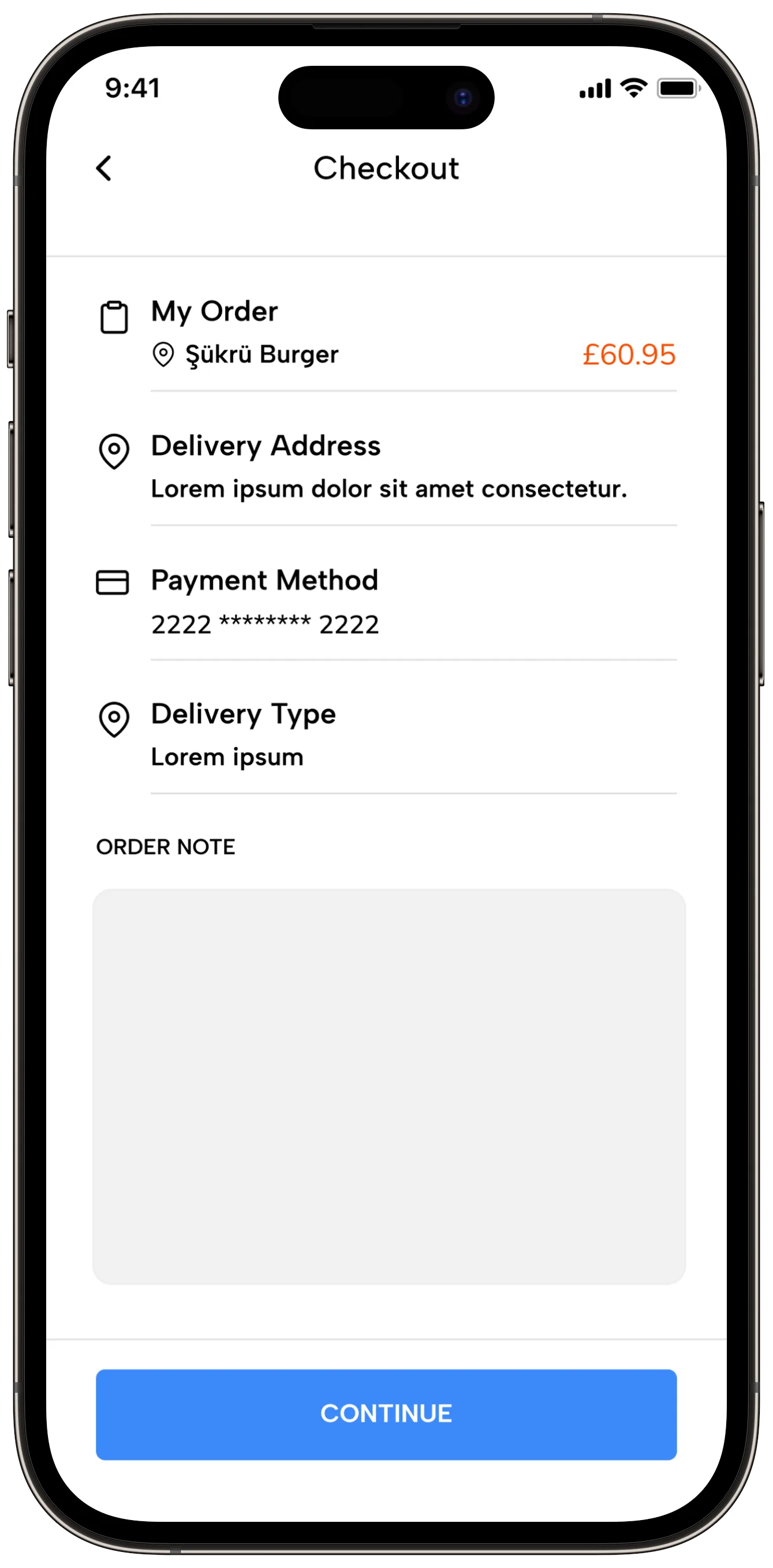 Food Delivery — tasarım 31