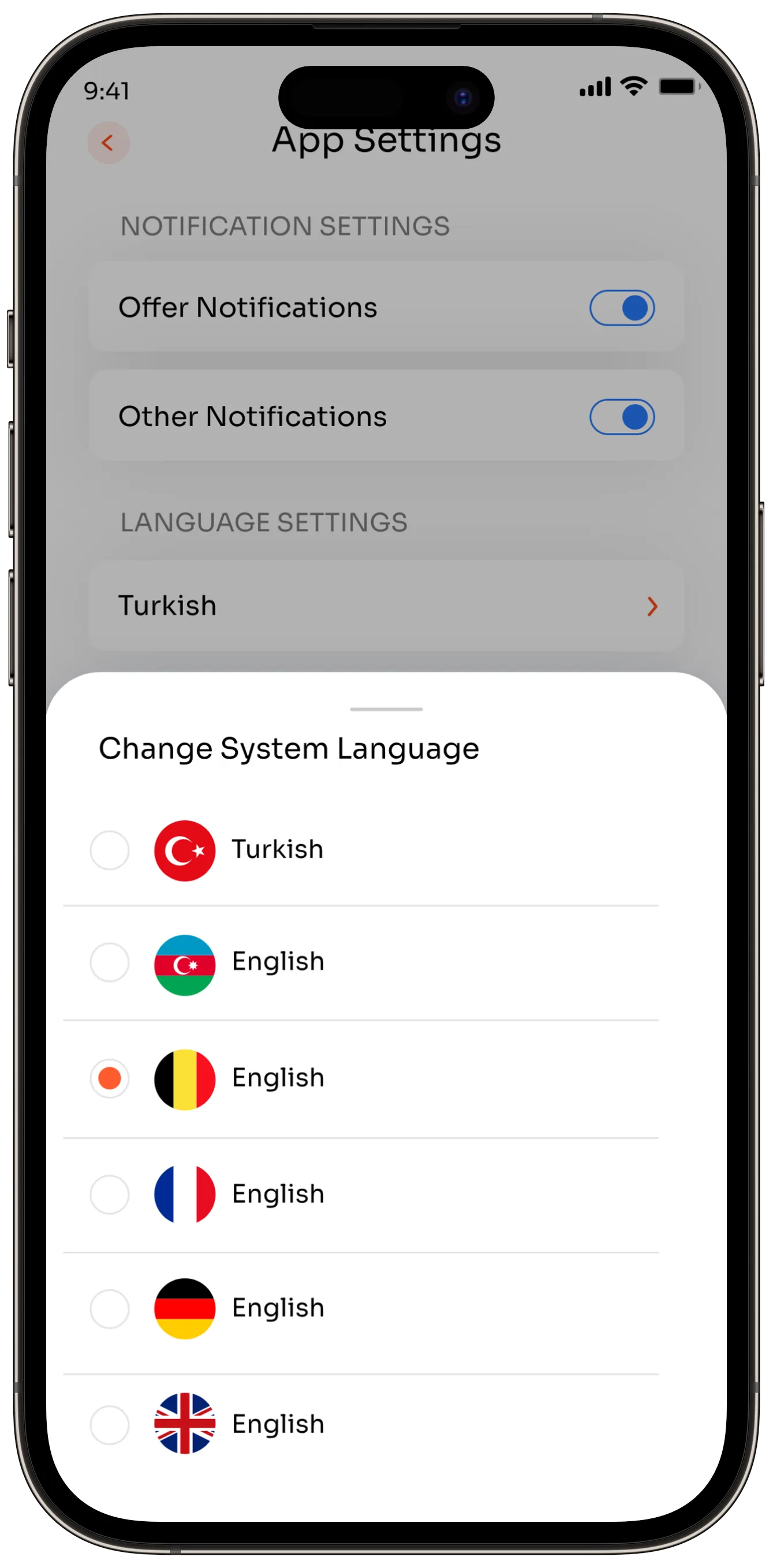 Offer App — tasarım 10
