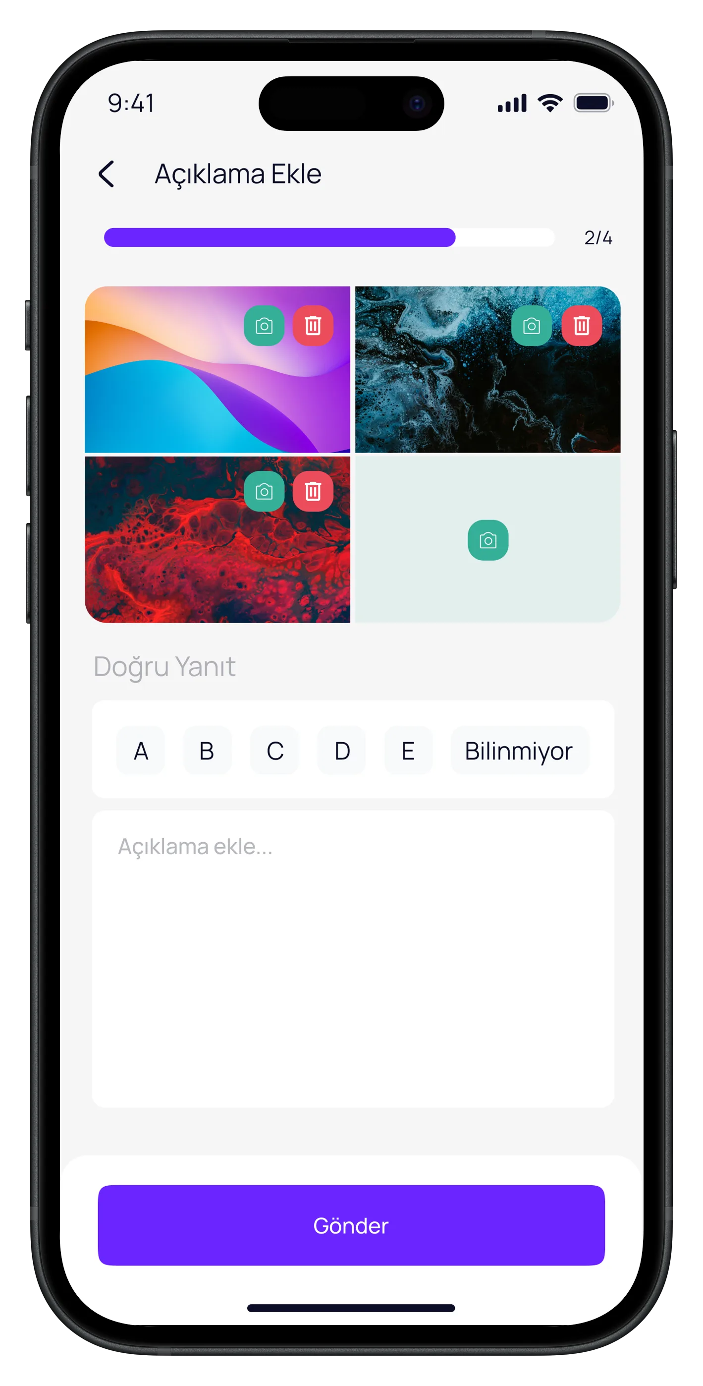 Question Based Education App — tasarım 27