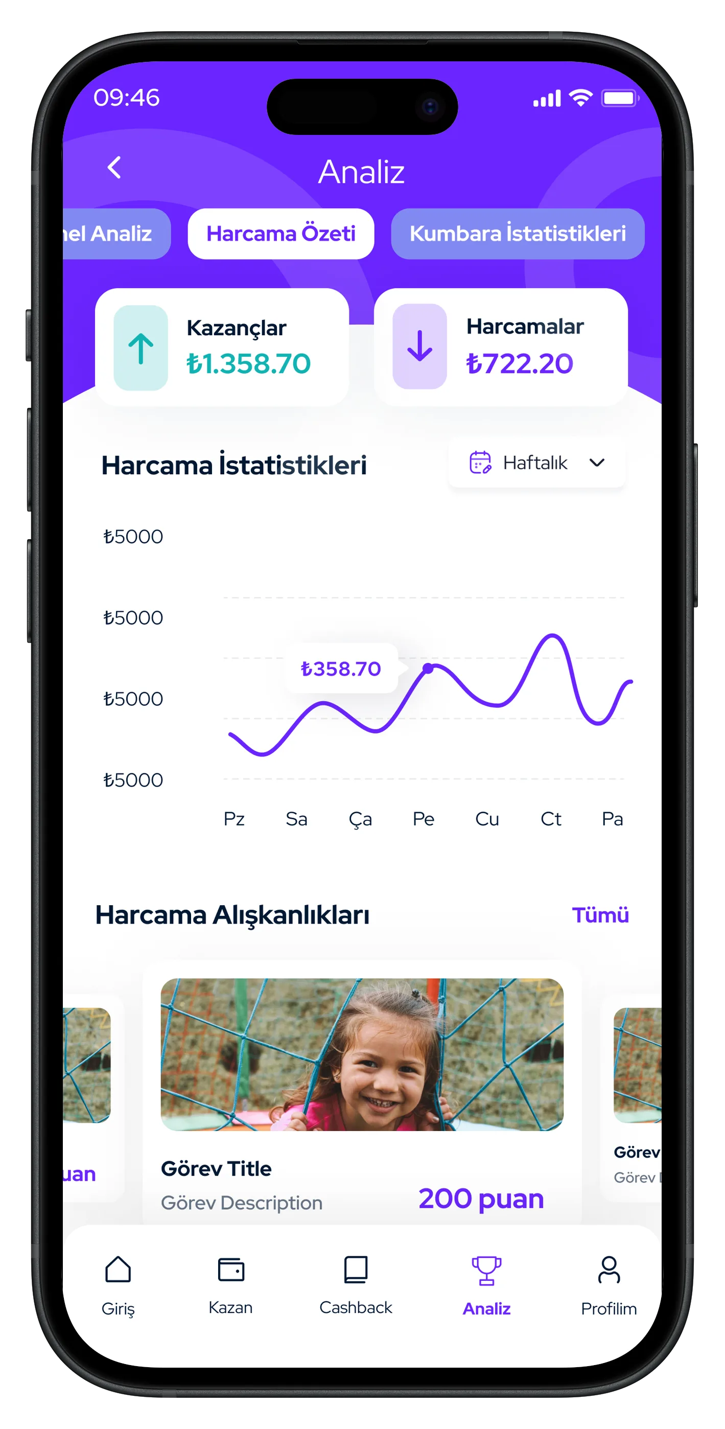 Parent & Child Finance Mobile App — tasarım 23