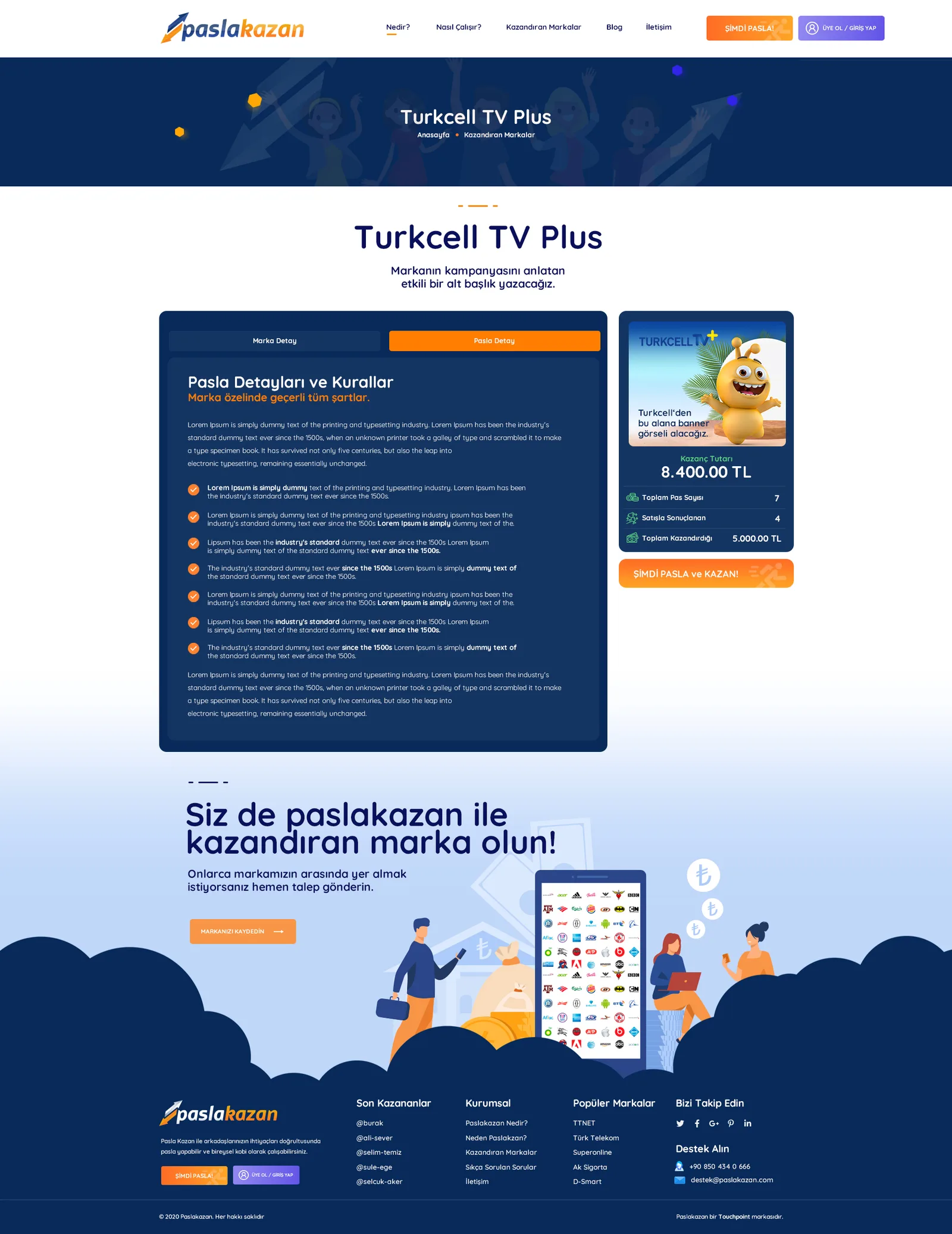 Pasla Kazan Website — tasarım 13