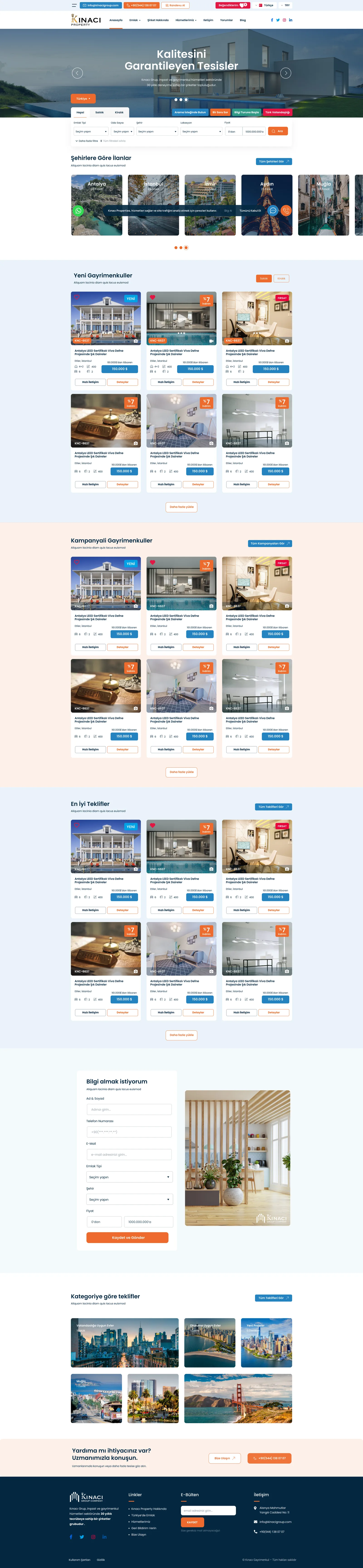 Real Estate Website — tasarım 5