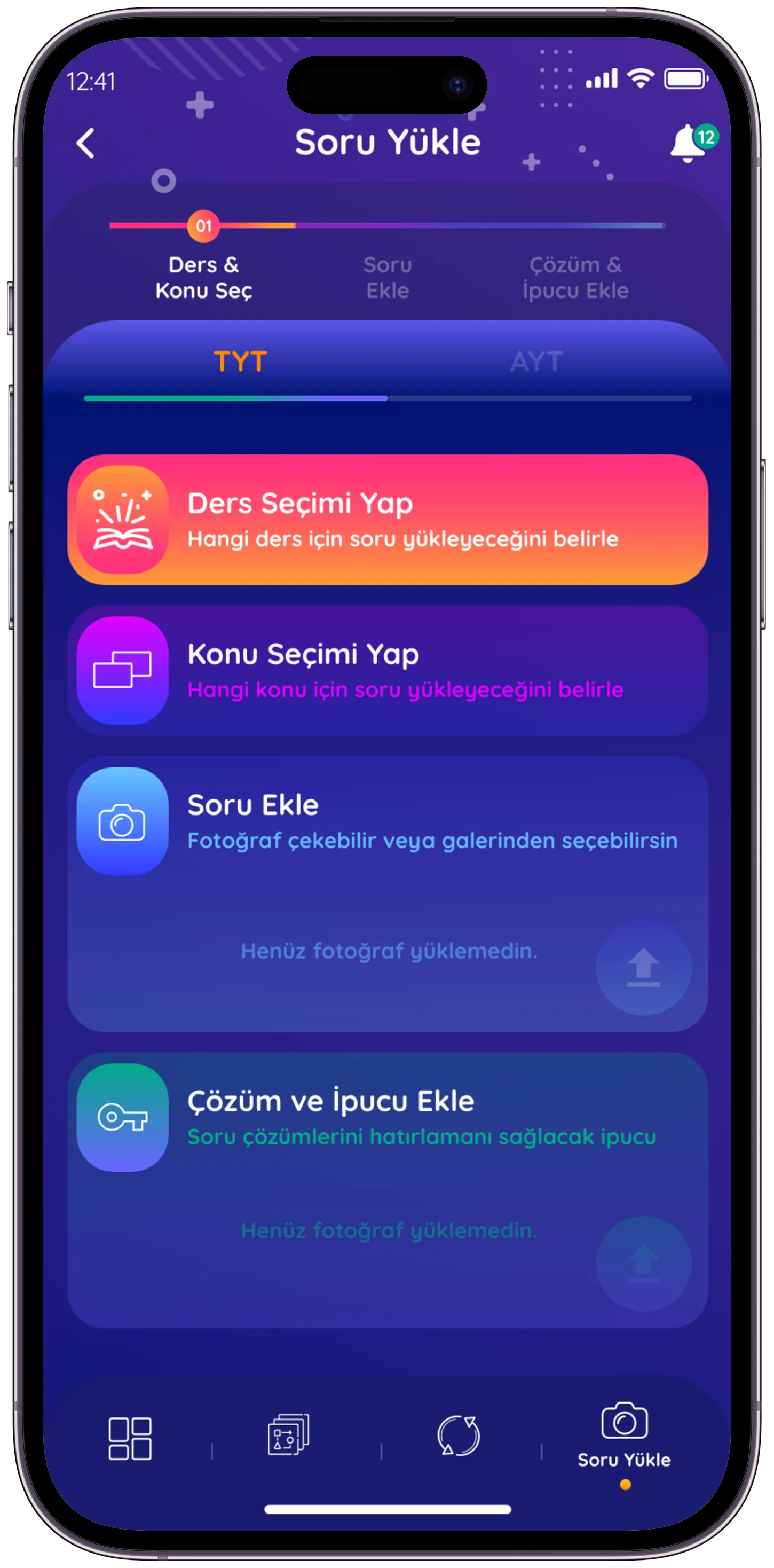 Soru Defteri Q&A App — tasarım 24
