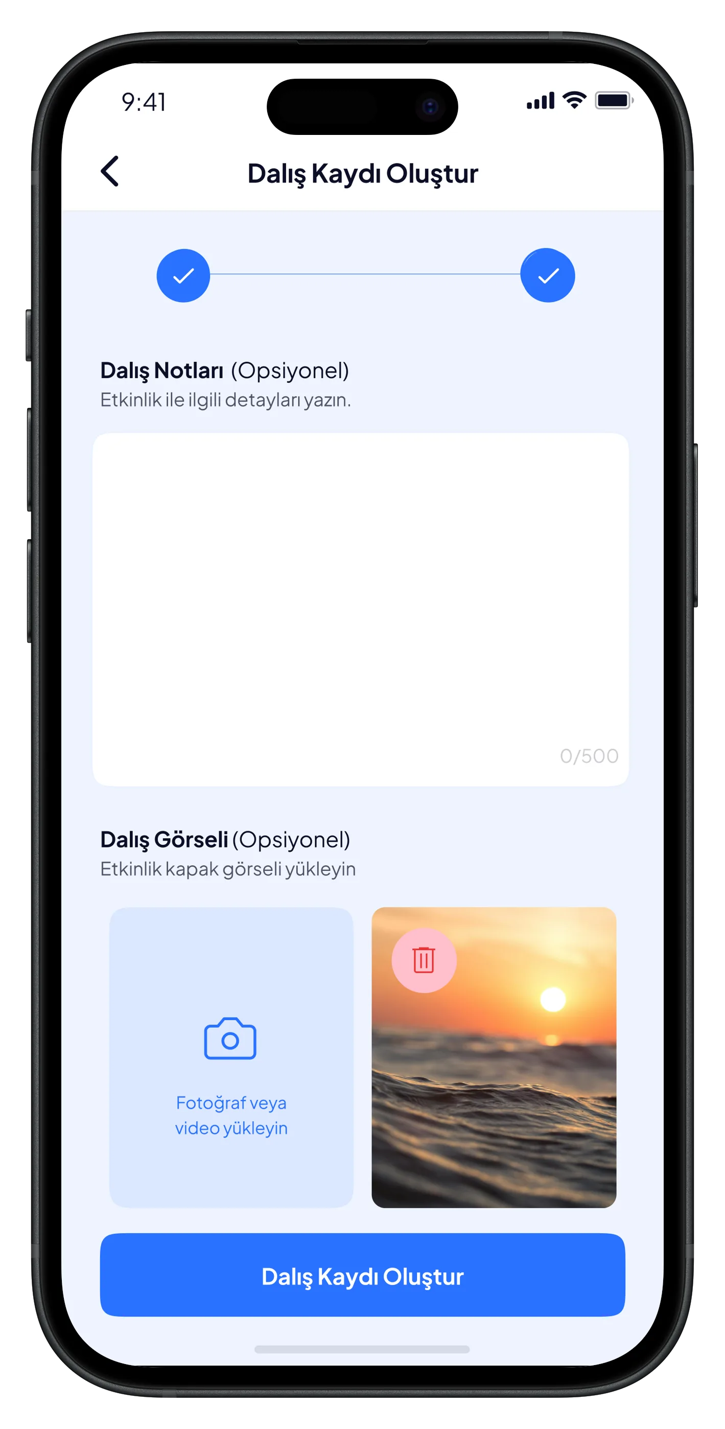Scuba Diving Mobile App — tasarım 6