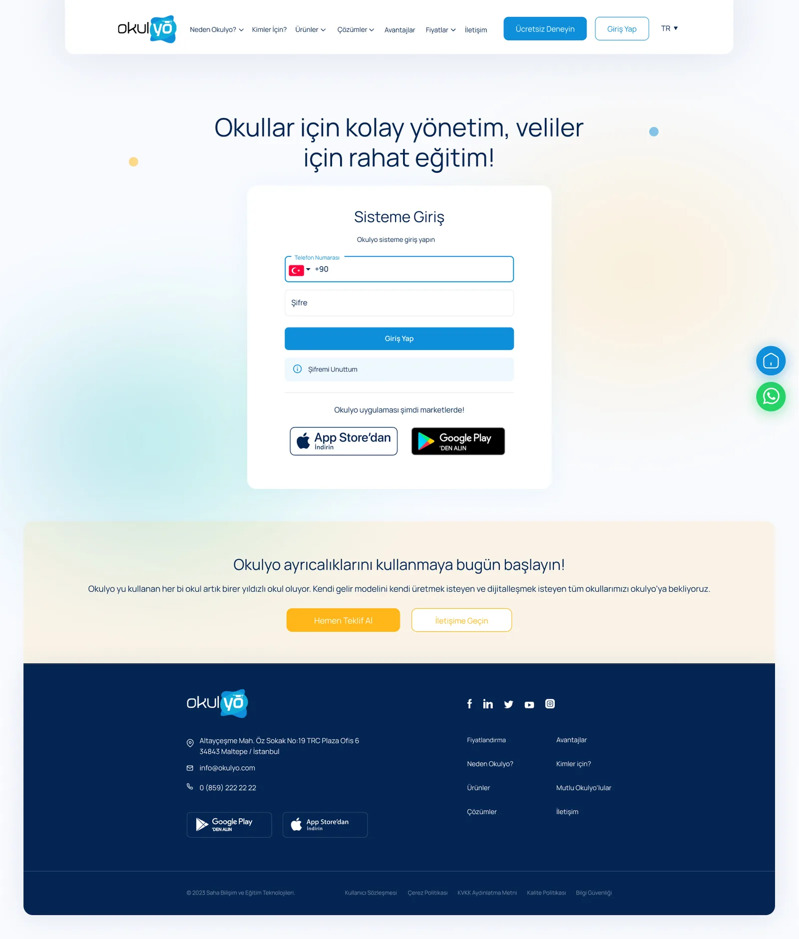 Okulyo Corporate Website — tasarım 22