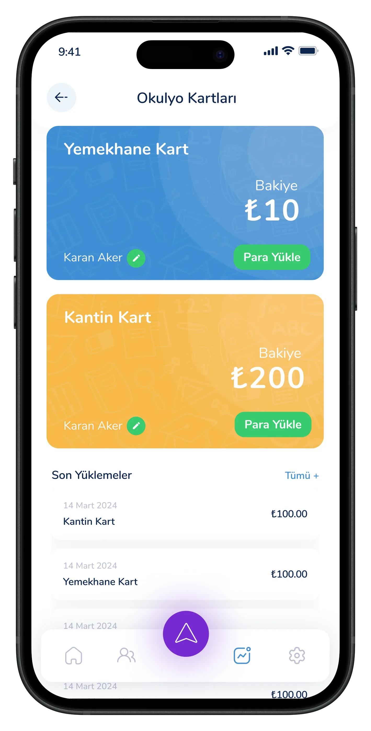 Parent & Student Mobile App — tasarım 13
