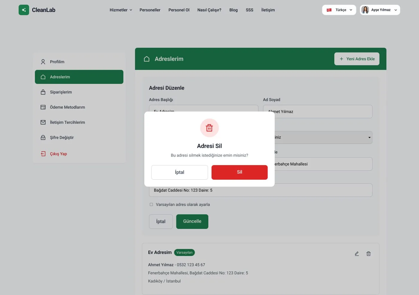 Clean Lab Web — tasarım 6