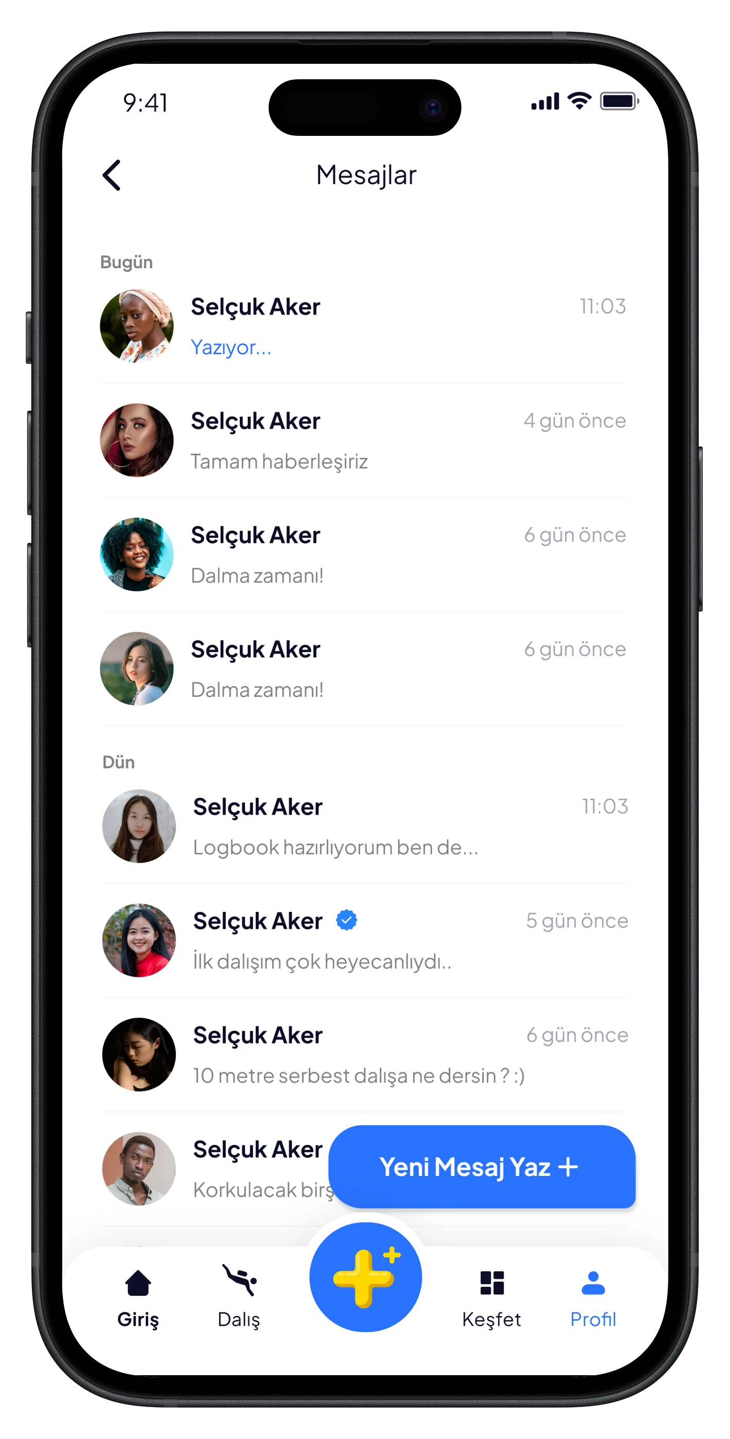 Scuba Diving Mobile App — tasarım 23