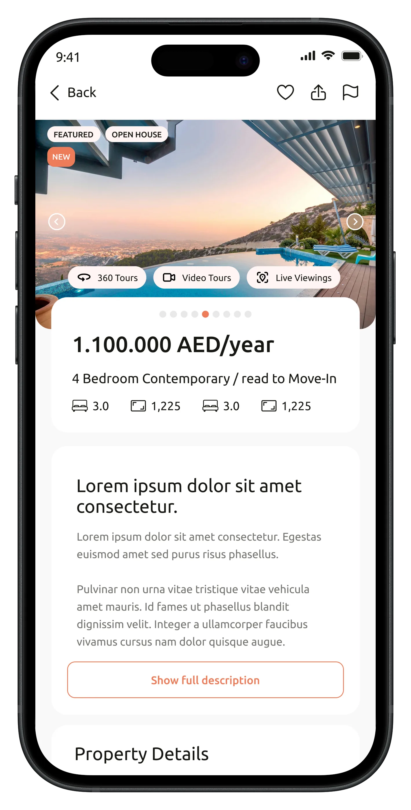 Real Estate App — tasarım 6