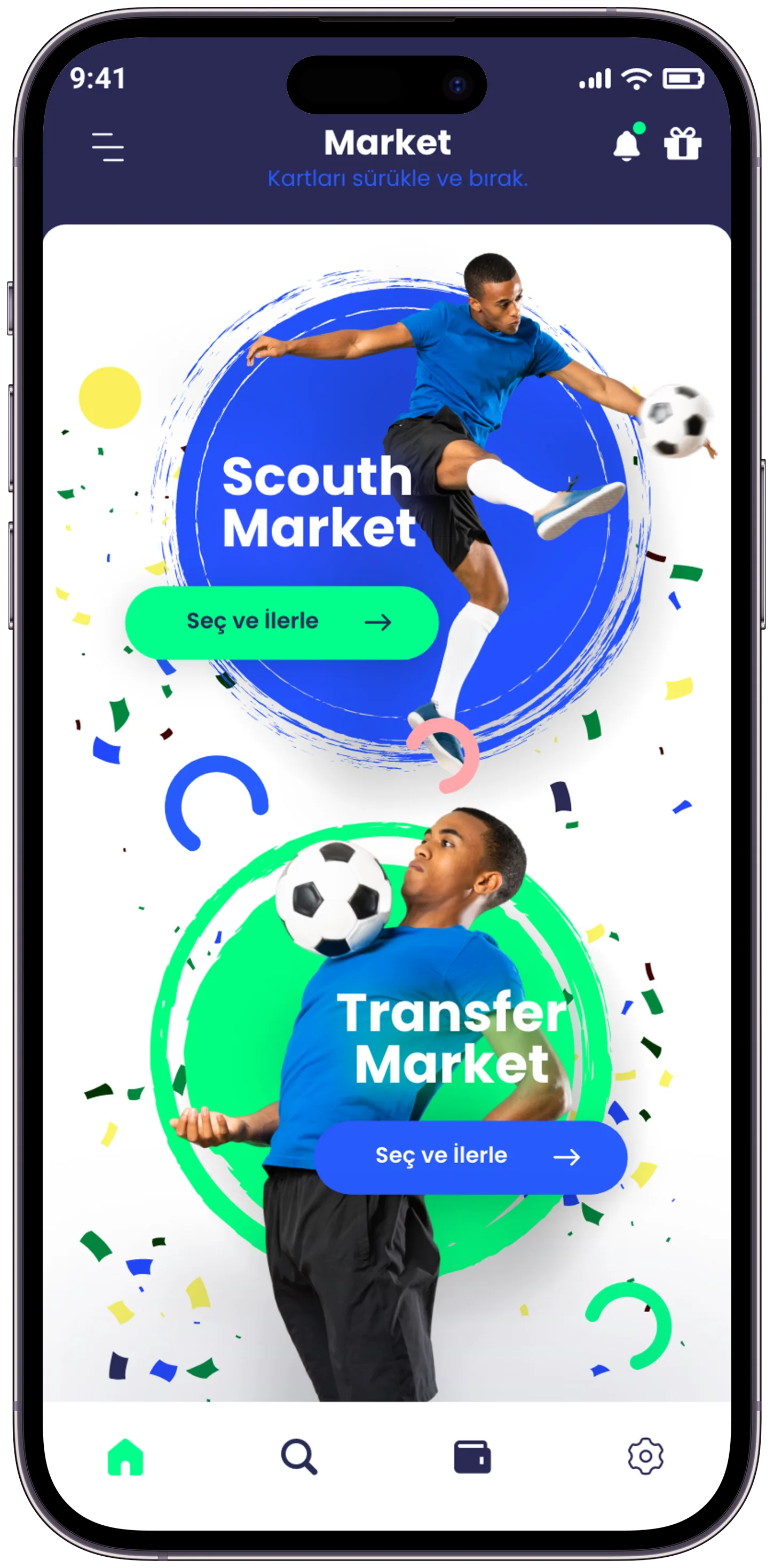 Scouthub Player App — tasarım 8