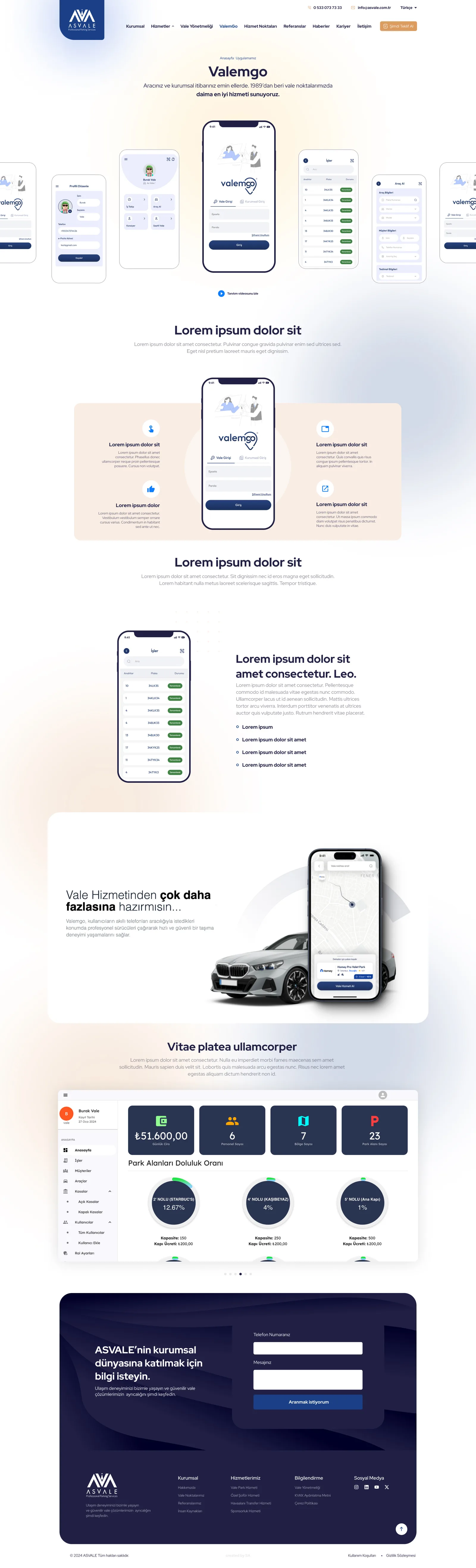 AS Vale Corporate Website — tasarım 5
