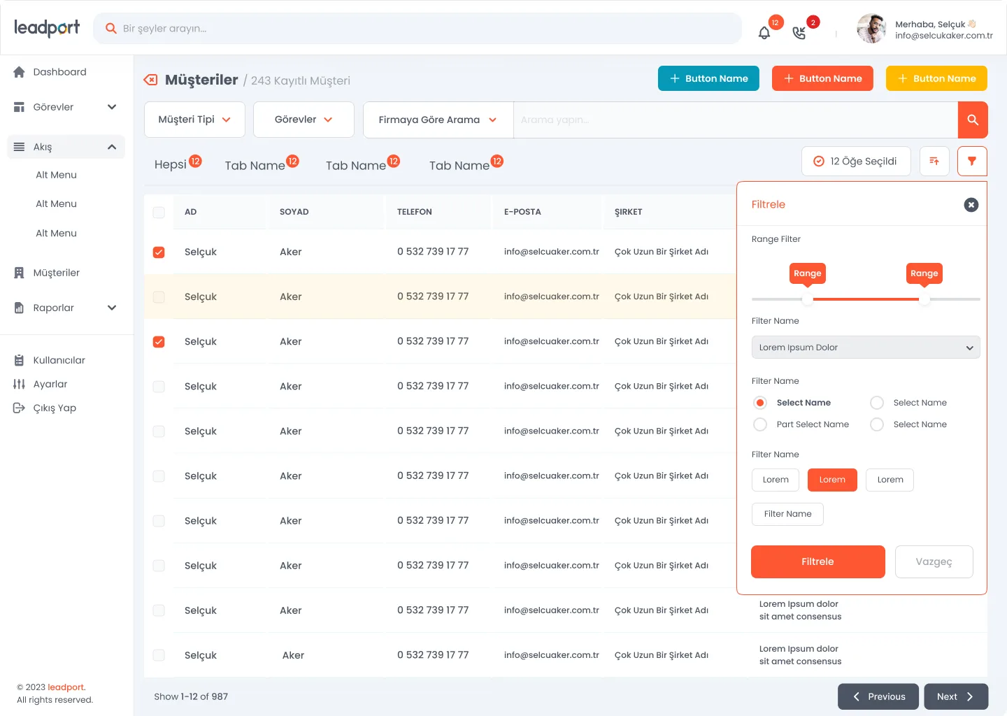 Leadport Customer App — tasarım 21