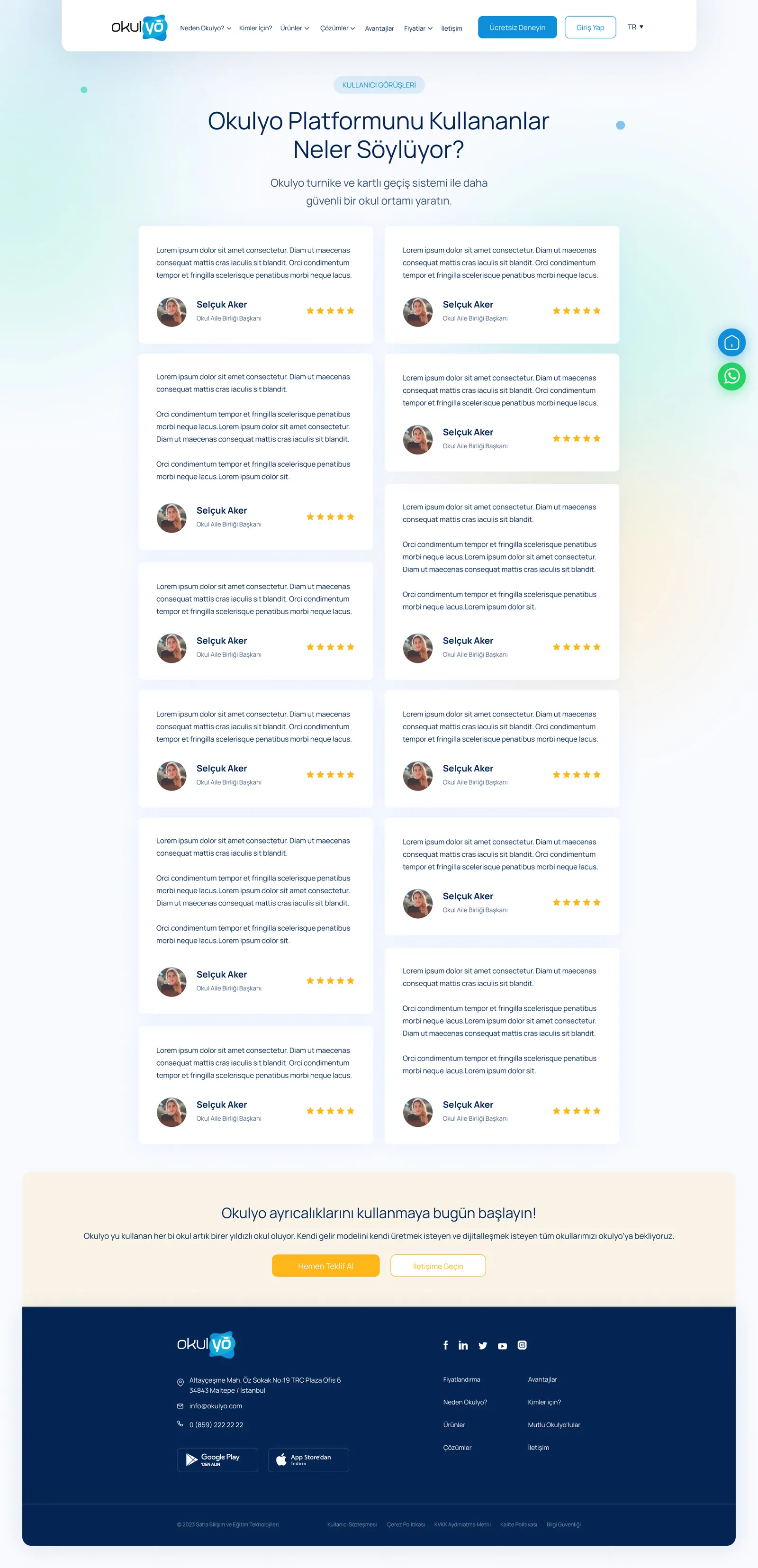 Okulyo Corporate Website — tasarım 14