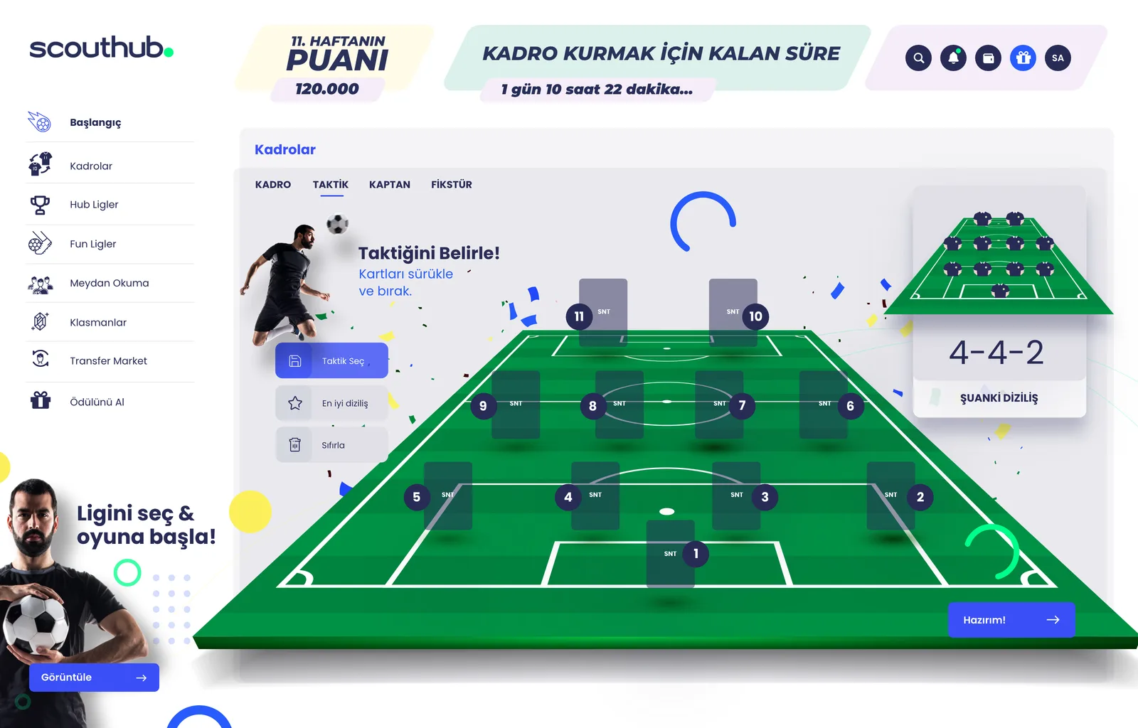 Scouthub Web App — tasarım 8