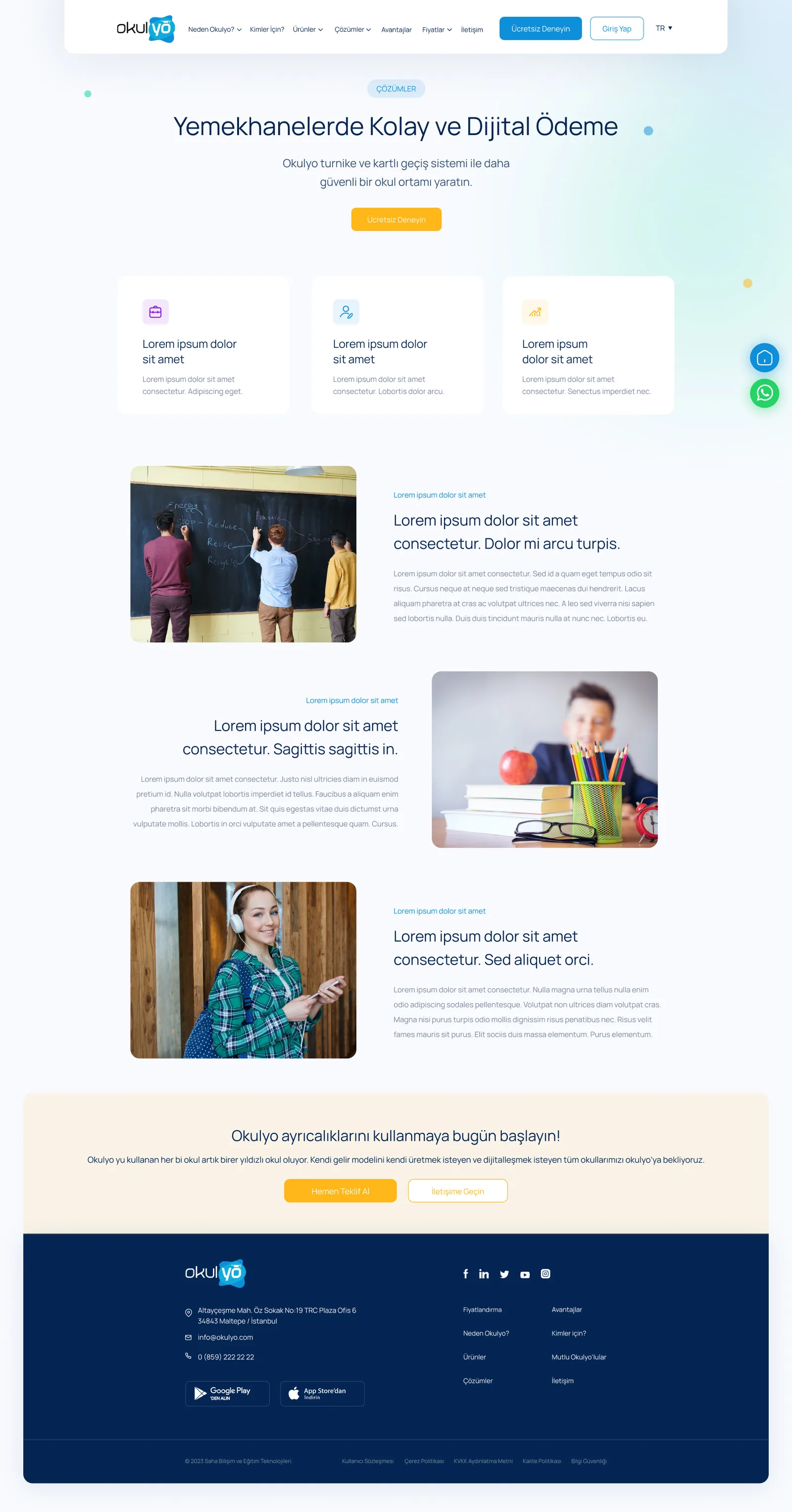 Okulyo Corporate Website — tasarım 4