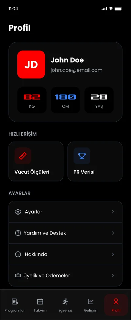 Vigor Gym App