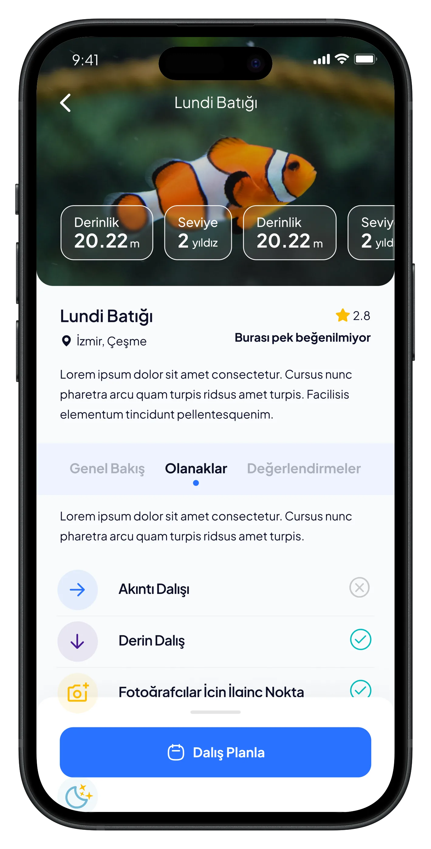 Scuba Diving Mobile App — tasarım 19