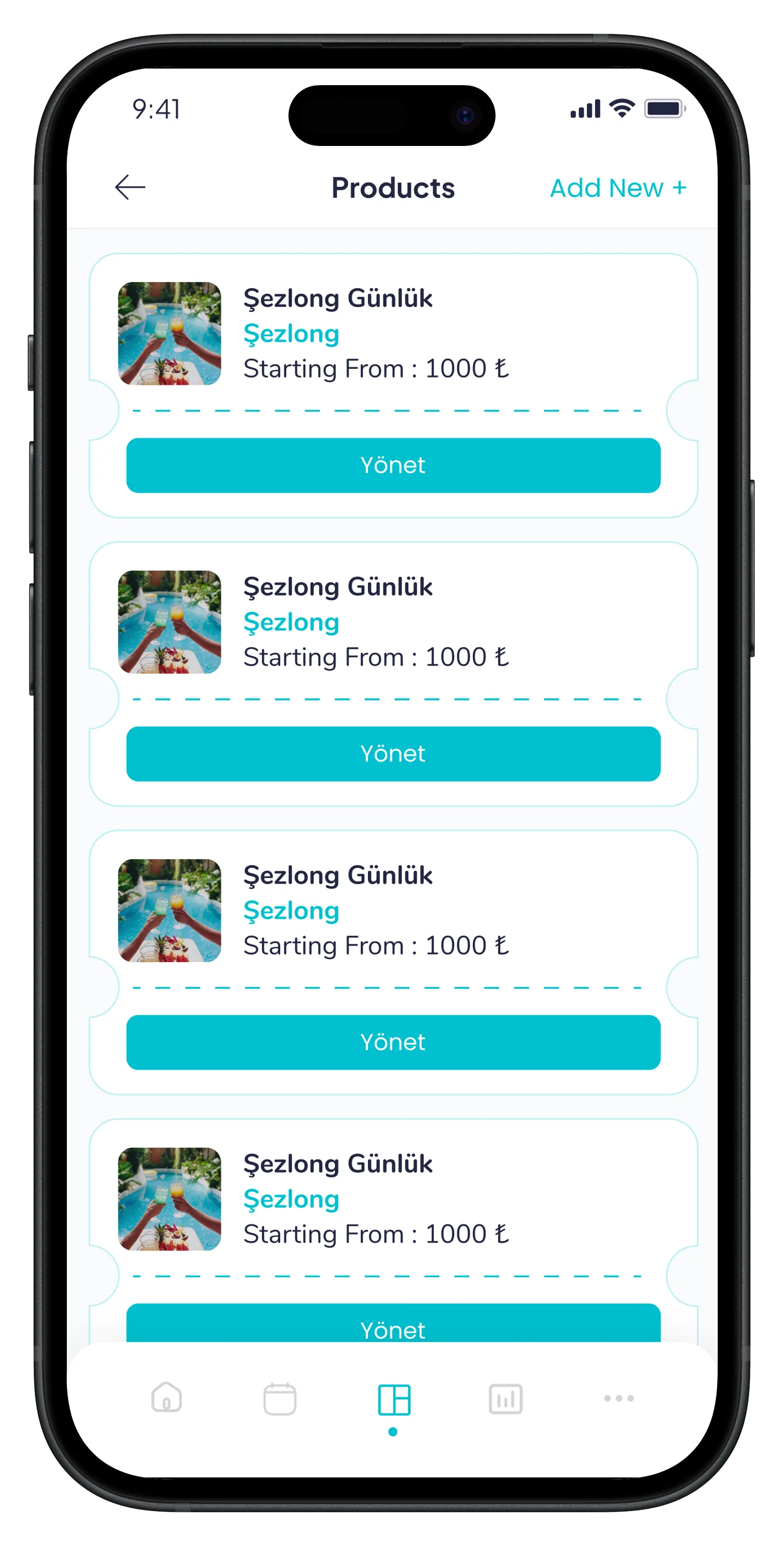 Beach Reservation Mobile App — tasarım 7
