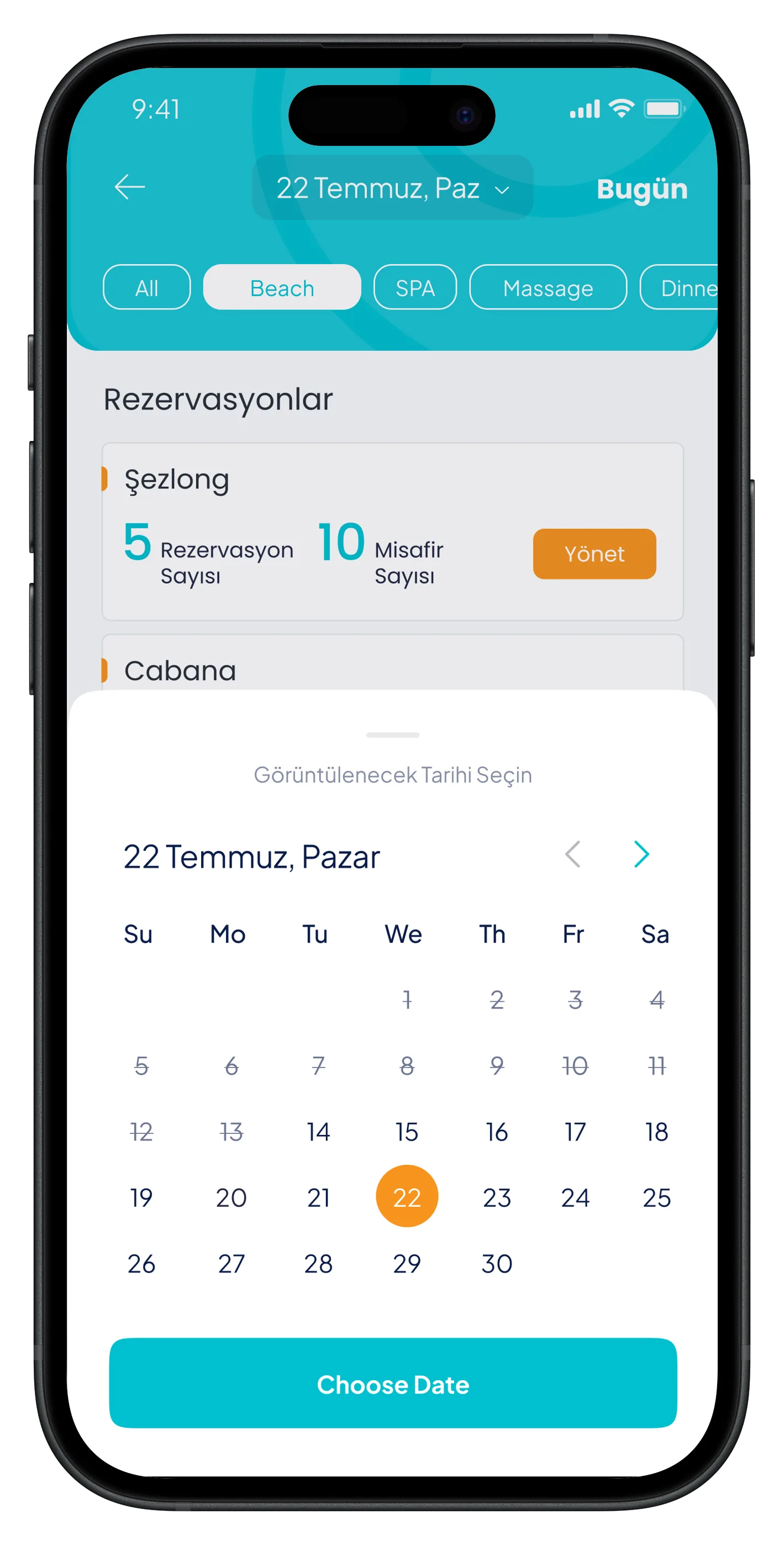 Beach Reservation Mobile App — tasarım 13