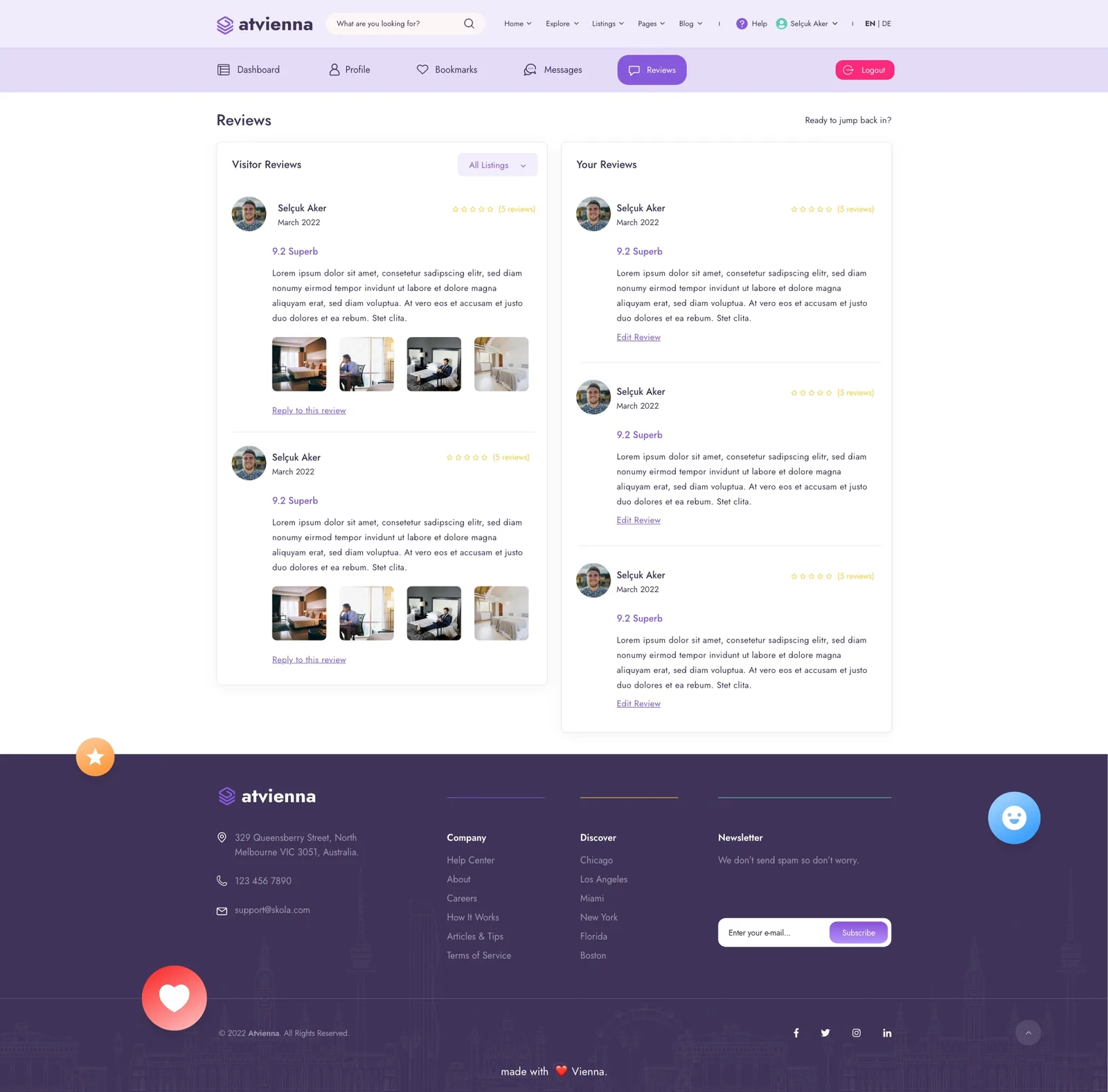 Vienna Travel Portal — tasarım 10