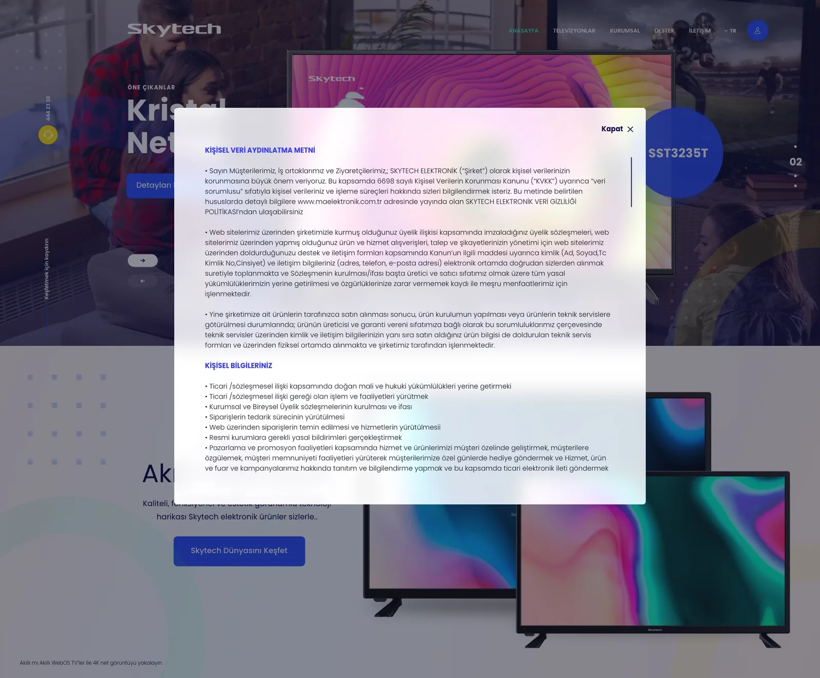 Skytech Website — tasarım 2