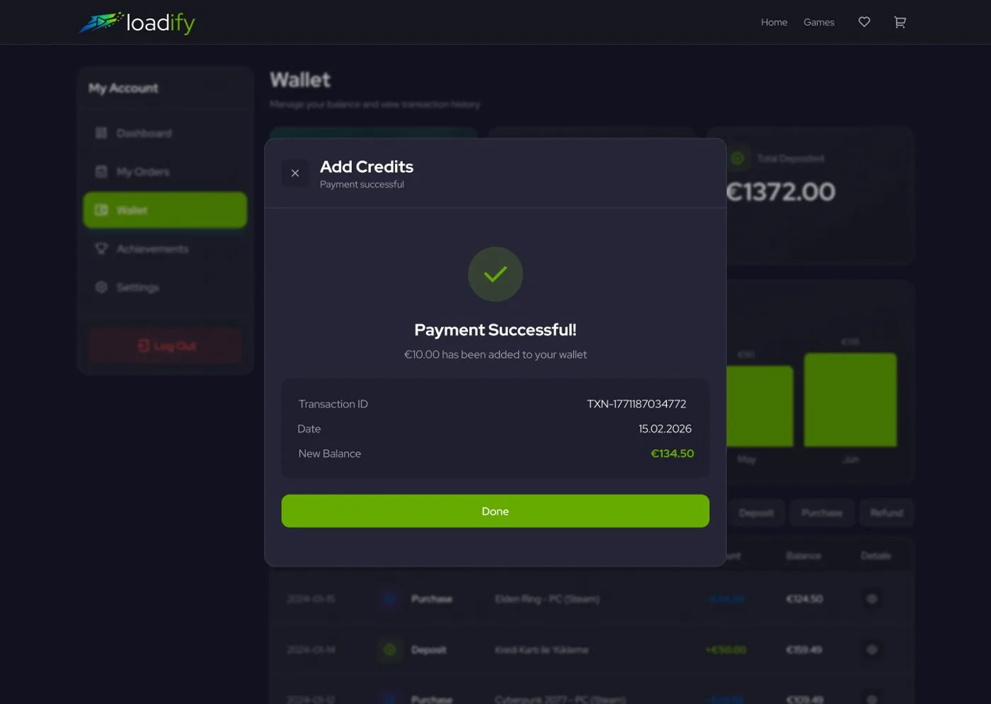 Loadify Game Portal — tasarım 10