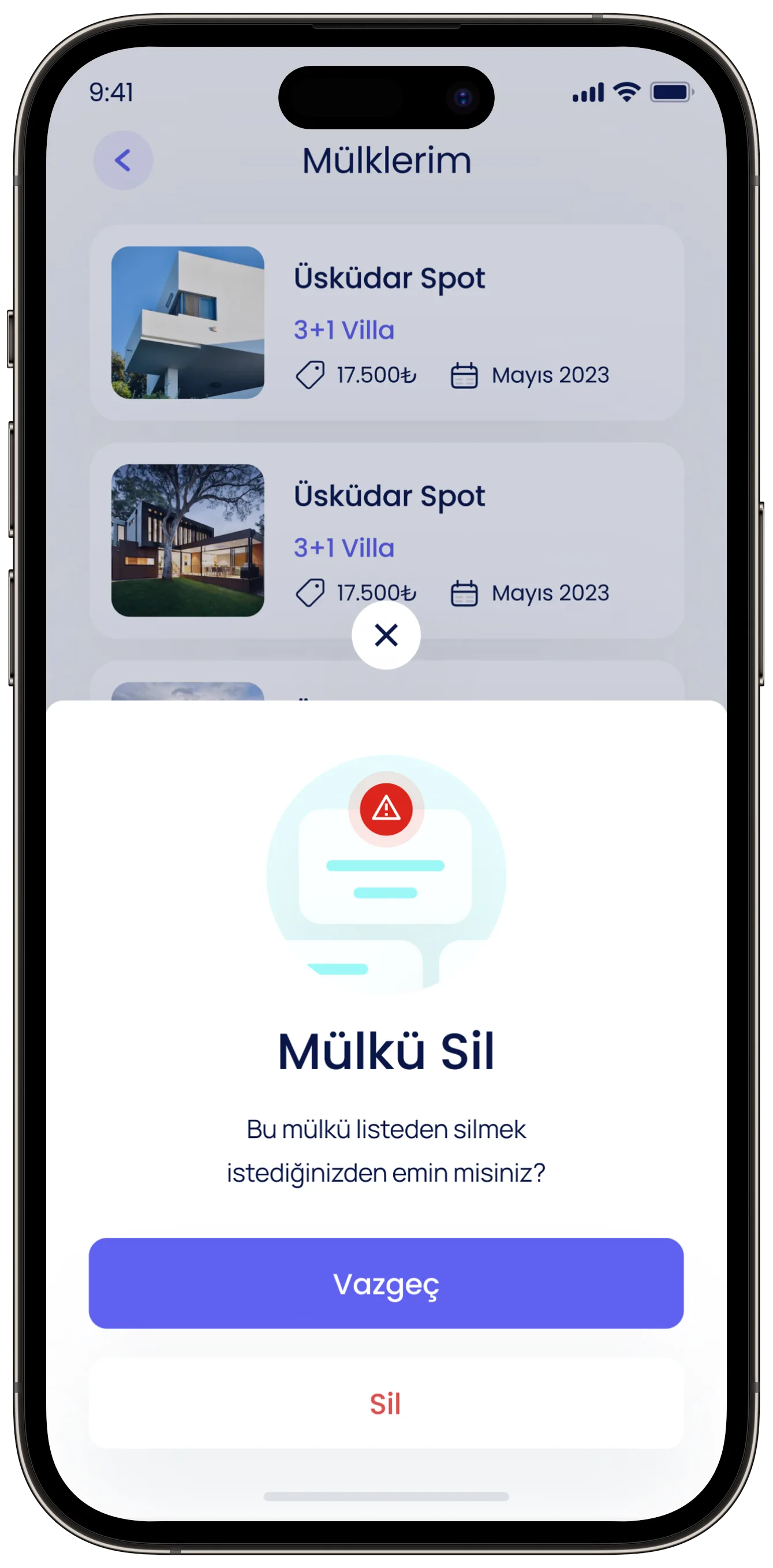 Real Estate App — tasarım 30