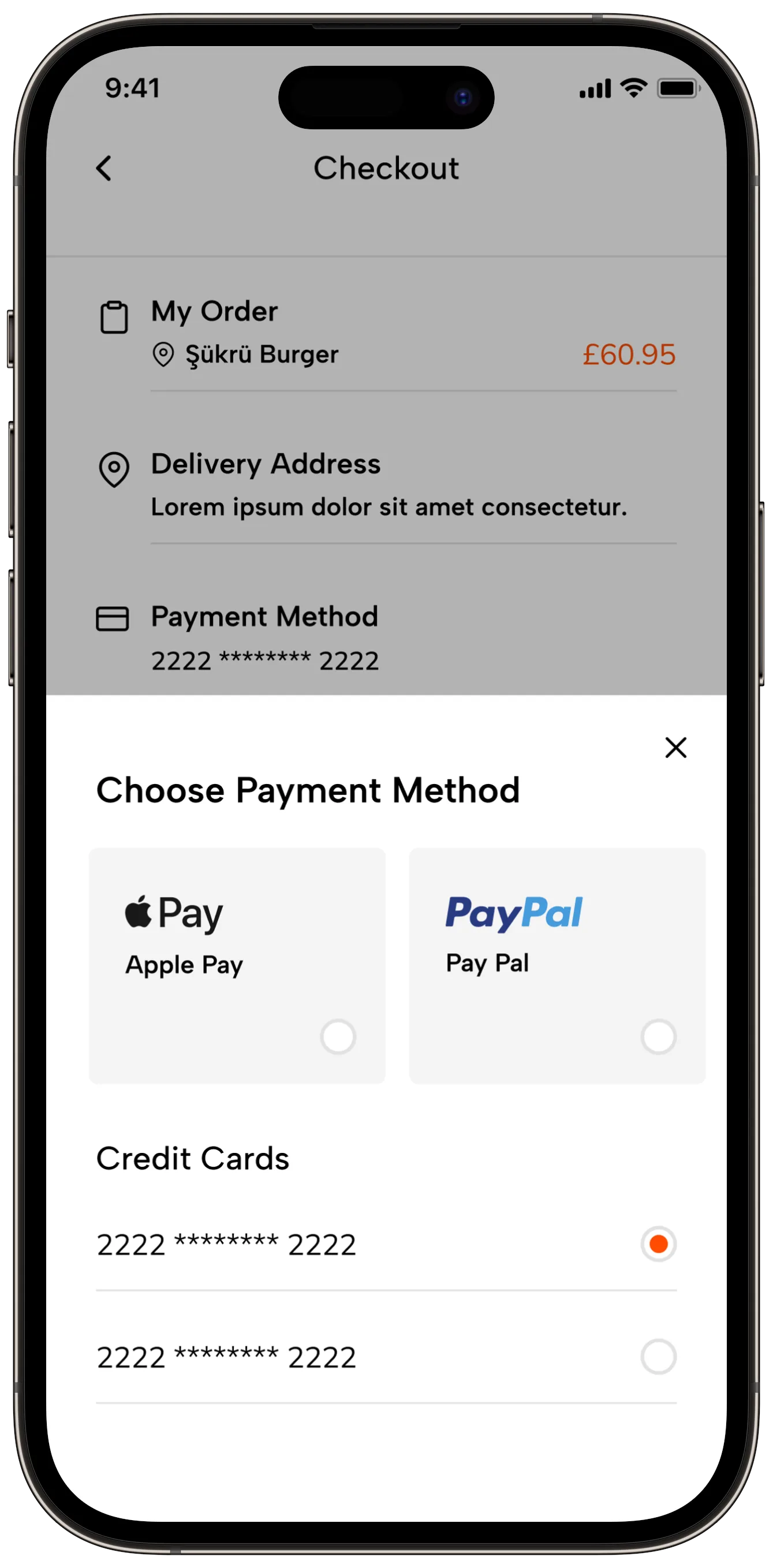 Food Delivery — tasarım 33