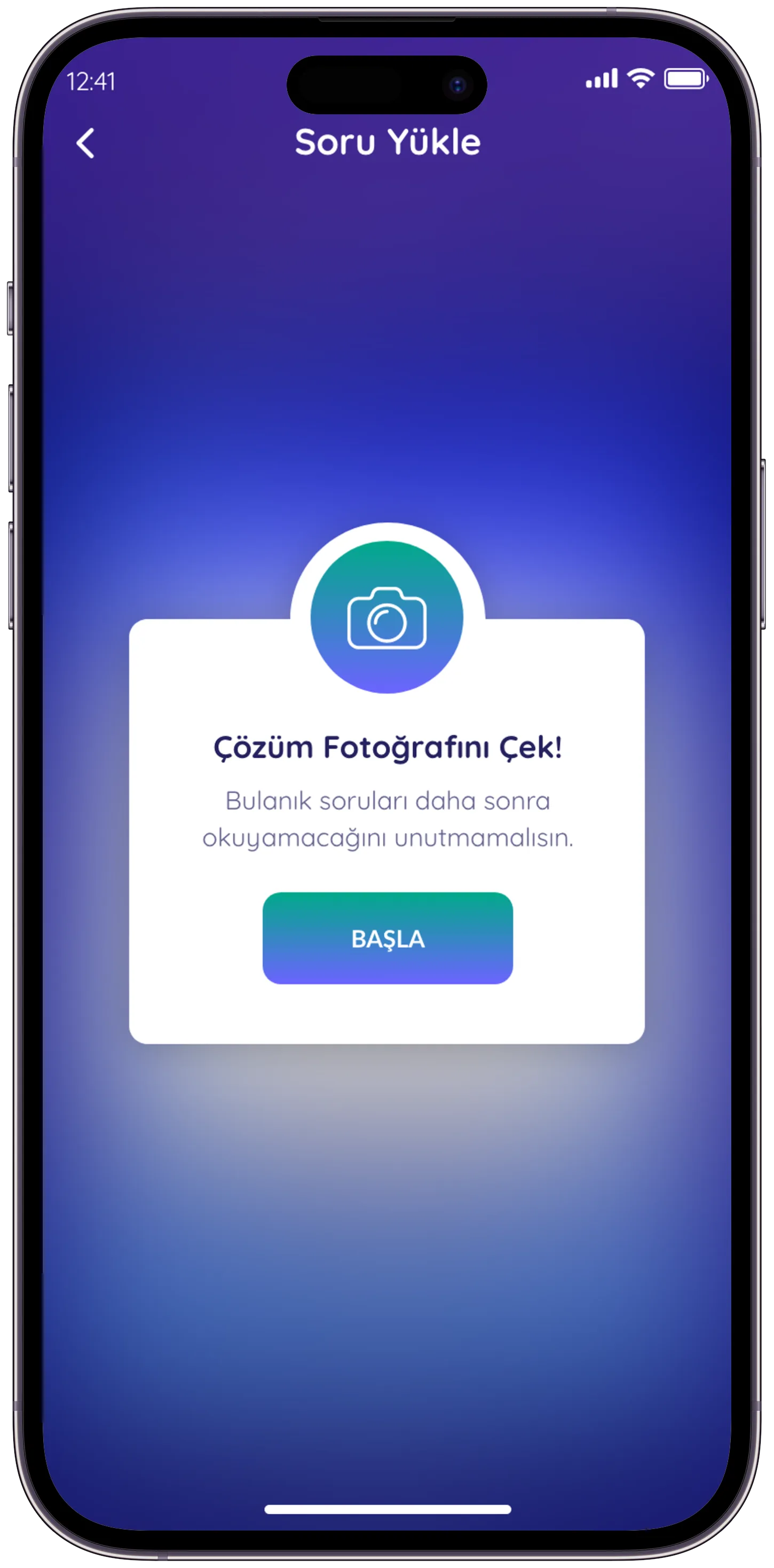 Soru Defteri Q&A App — tasarım 13