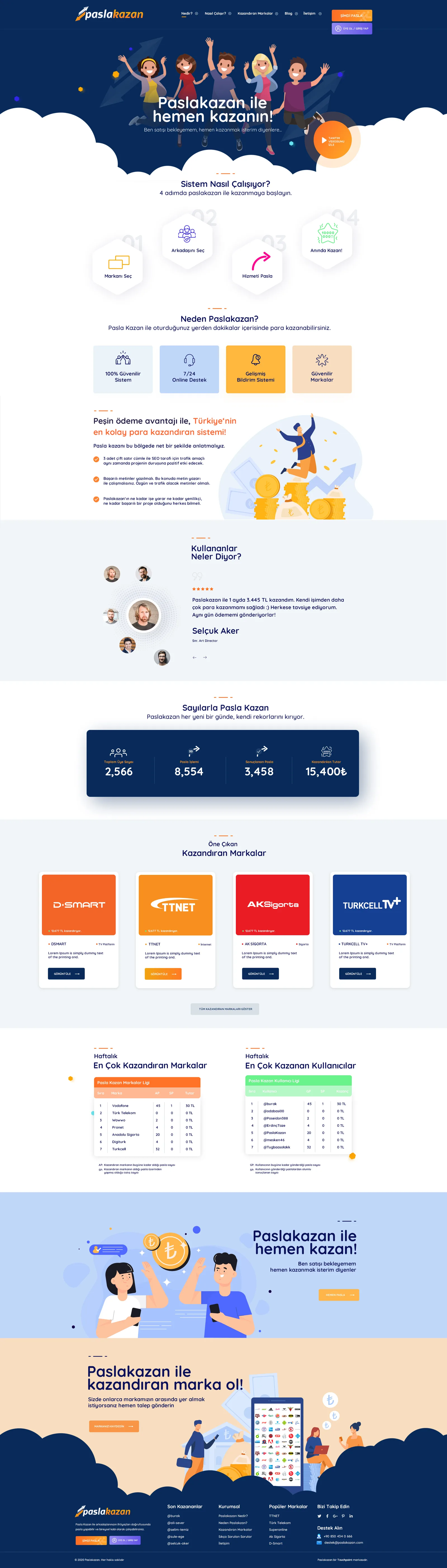 Pasla Kazan Website — tasarım 1