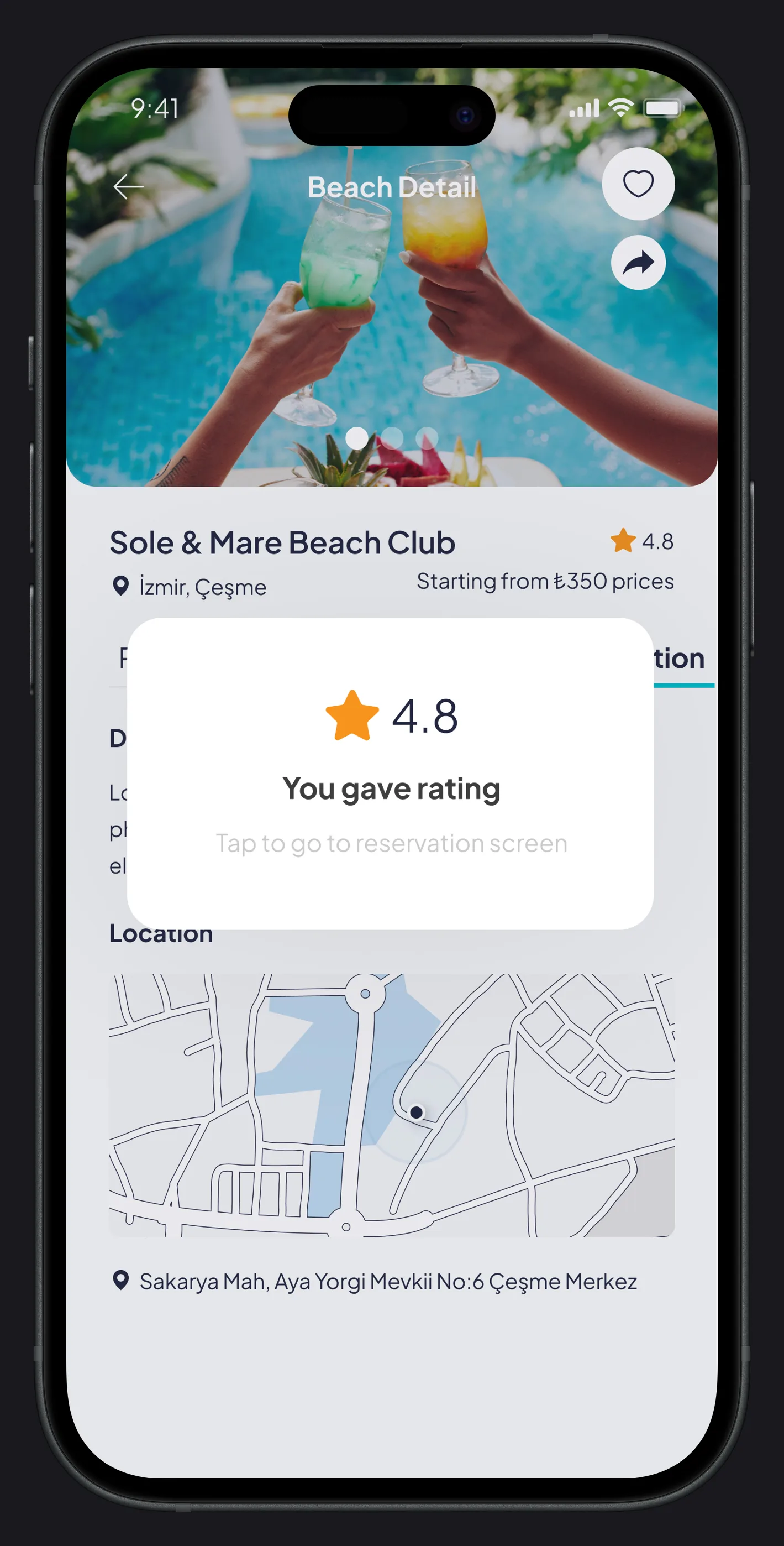 Go Beach Mobile App — tasarım 48