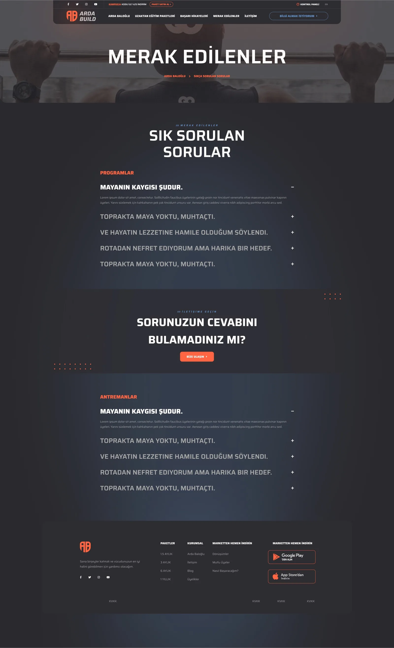 Arda Build Fitness Trainer — tasarım 6