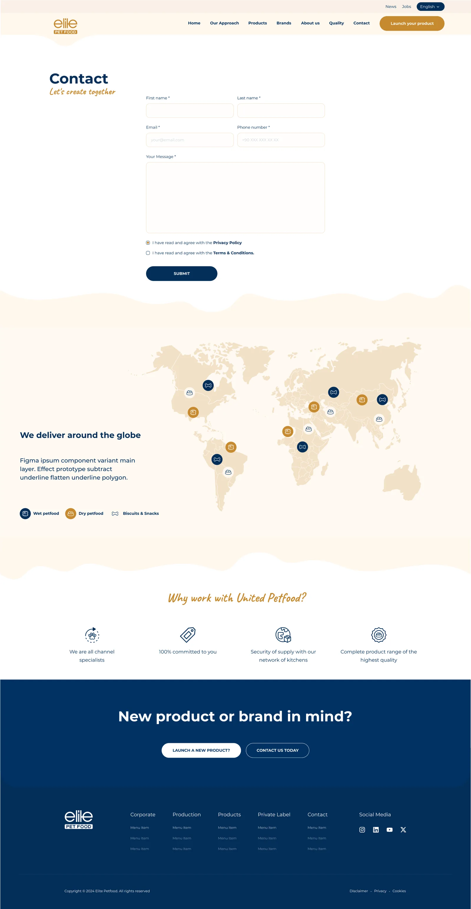 Pet Foods Corporate Website — tasarım 2