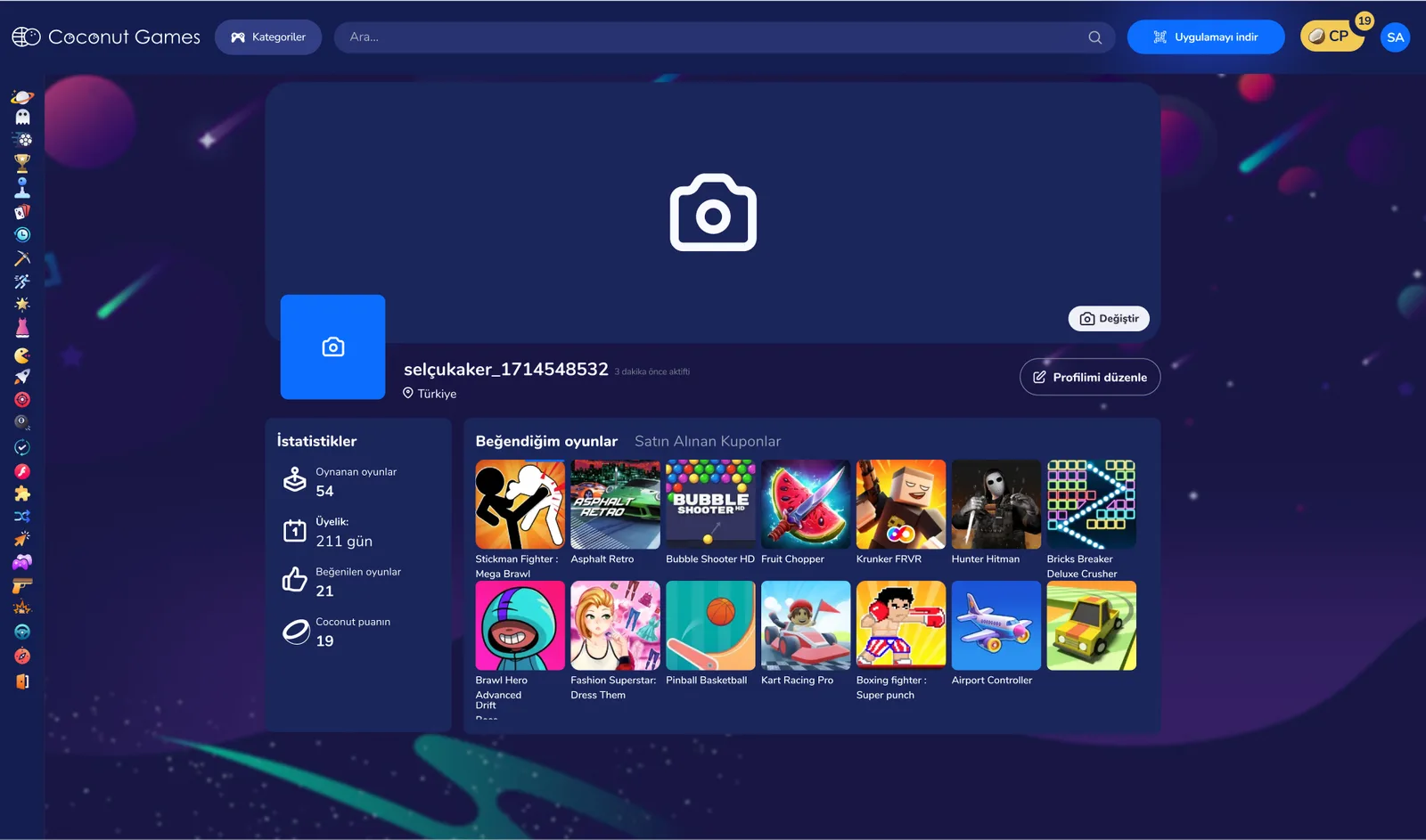 Game Community Website — tasarım 10