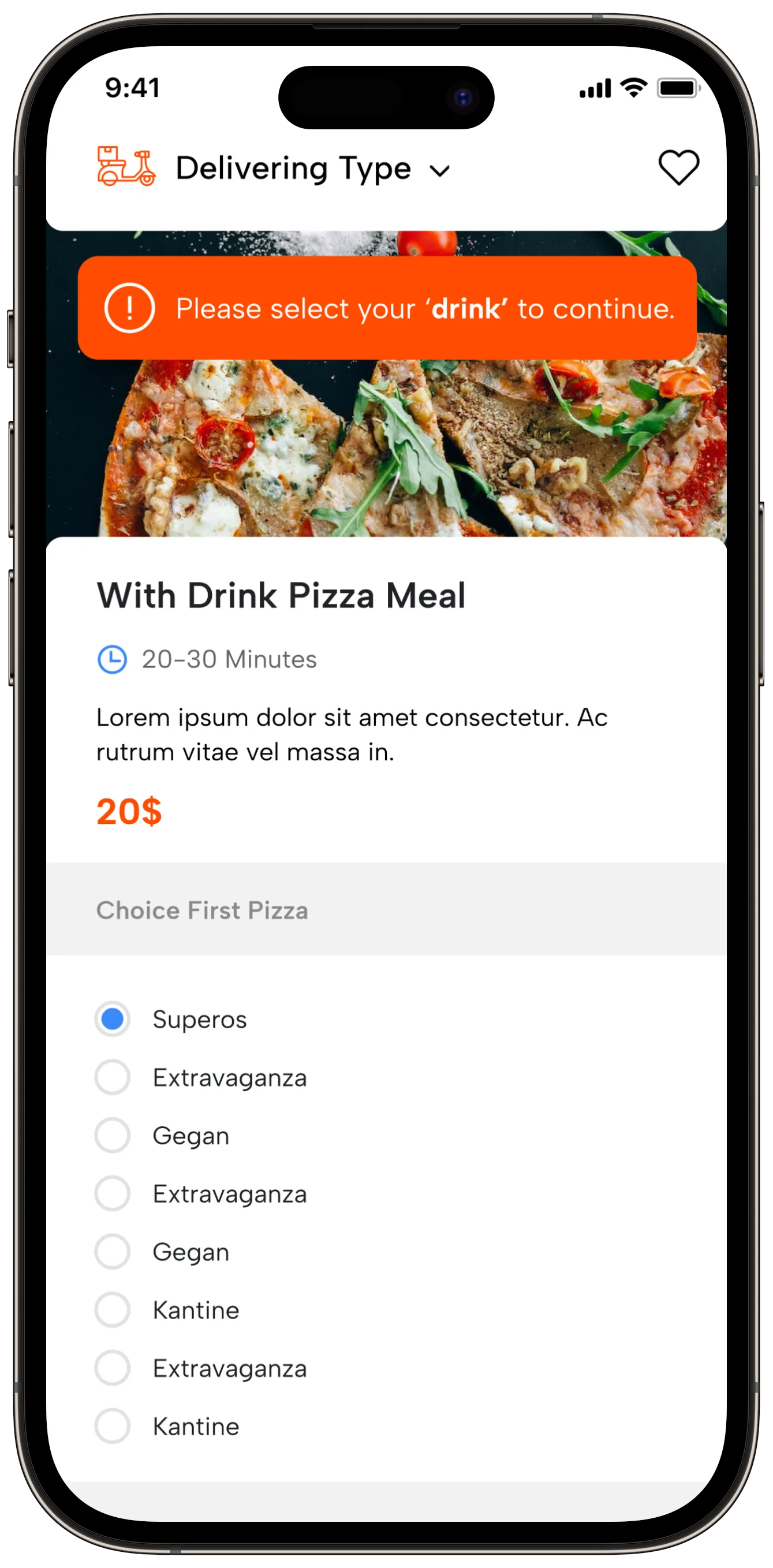 Food Delivery — tasarım 48