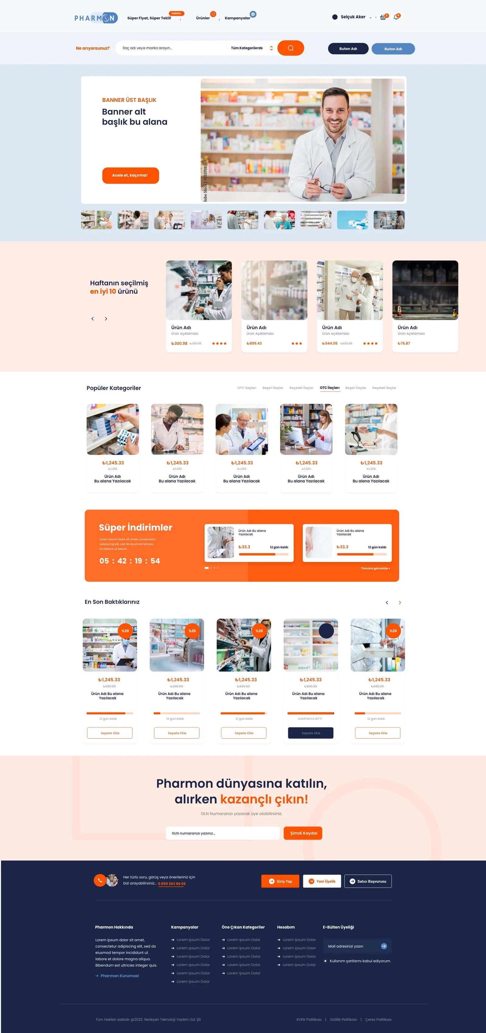 Pharmacy MarketPlace — tasarım 2