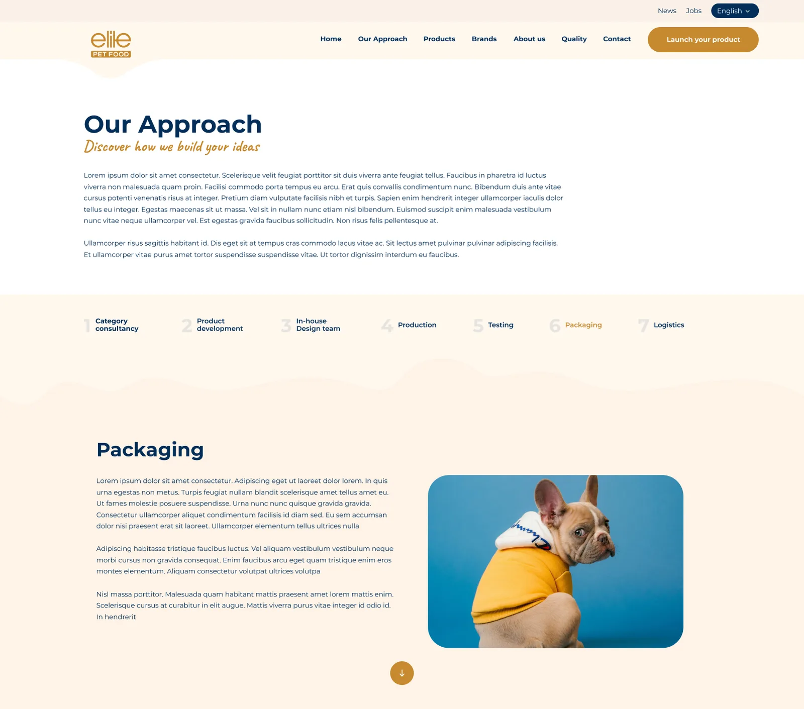 Pet Foods Corporate Website — tasarım 13