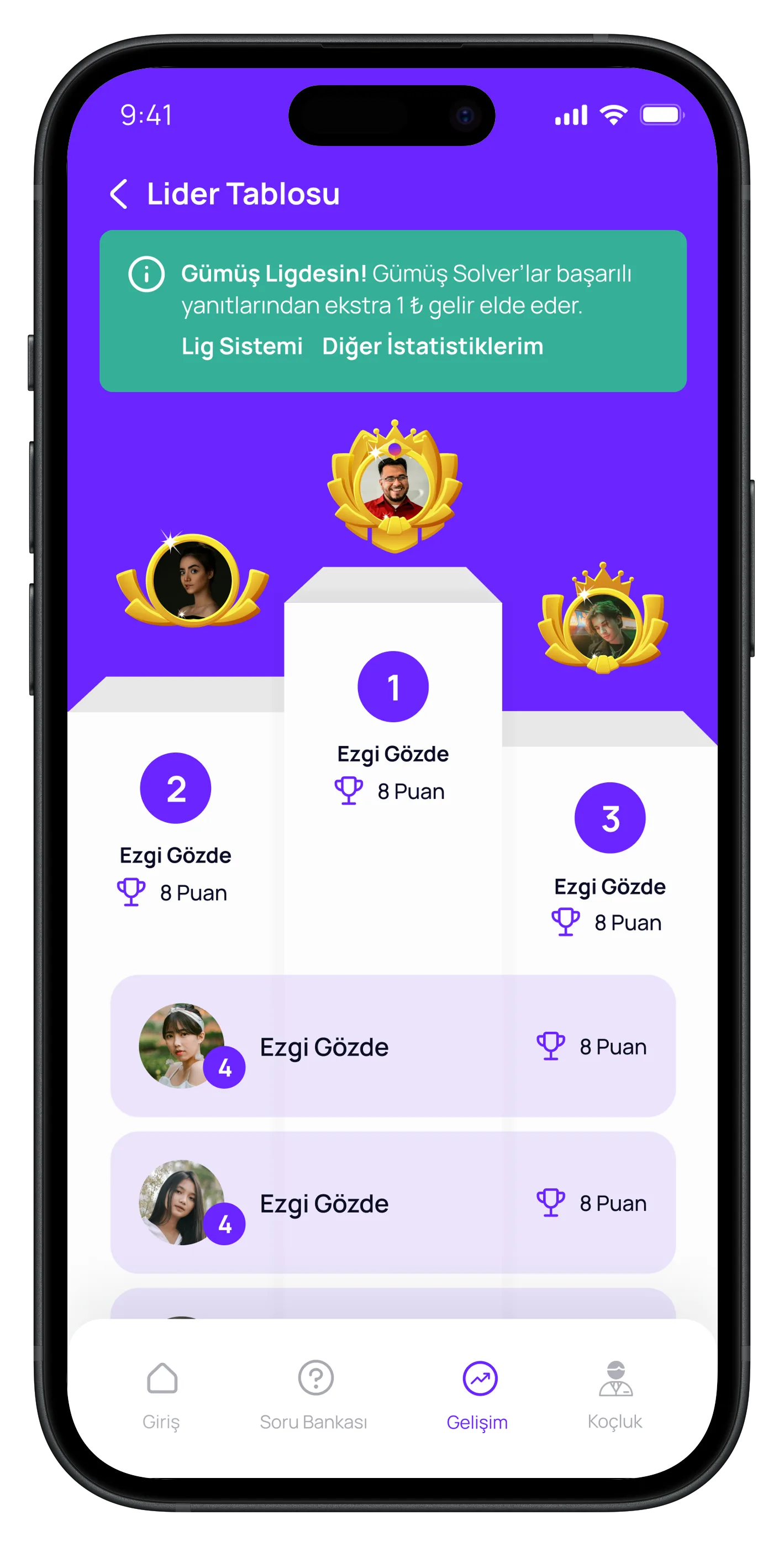 Question Based Education App — tasarım 11