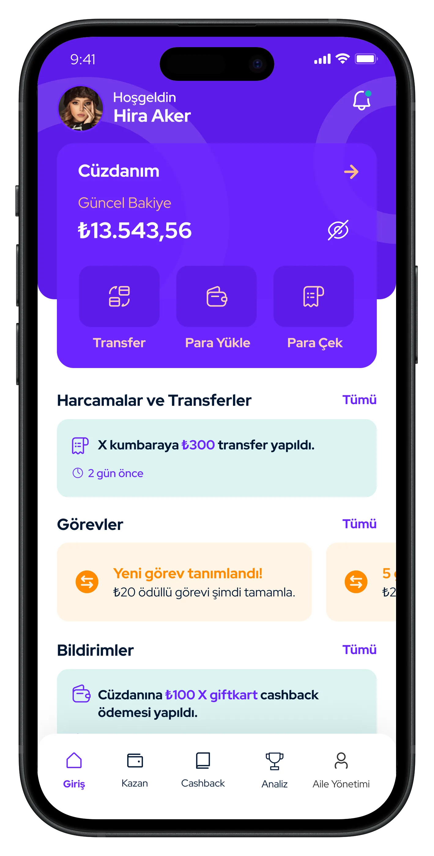 Parent & Child Finance Mobile App — tasarım 21