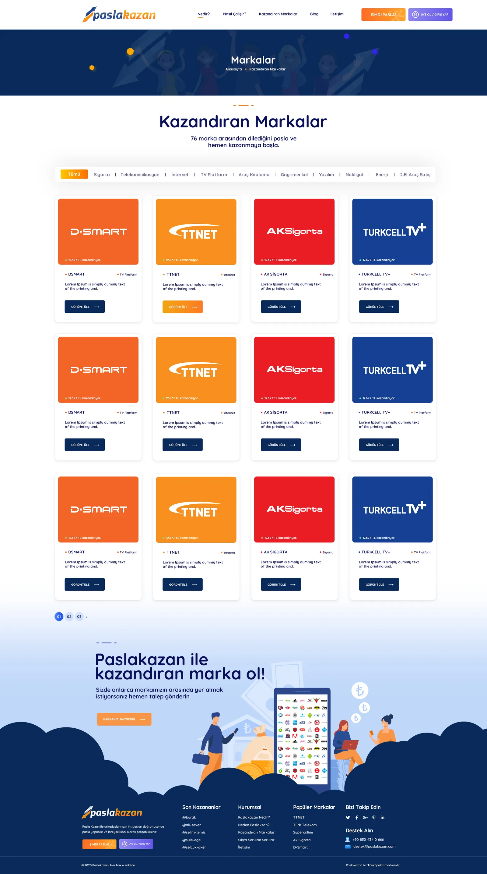 Pasla Kazan Website — tasarım 12