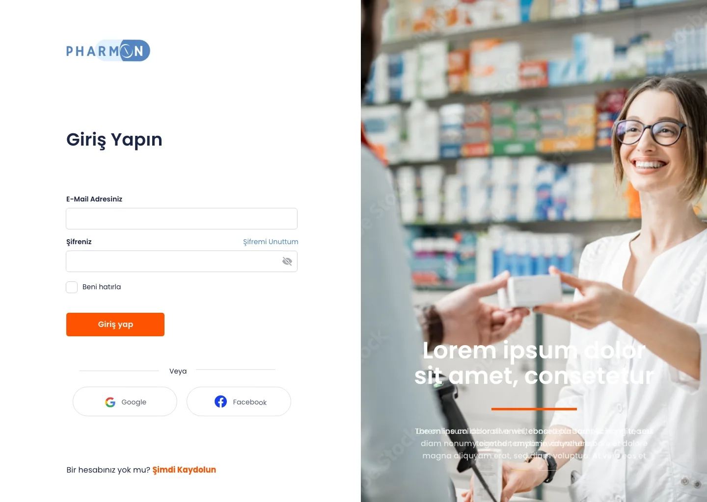 Pharmacy MarketPlace — tasarım 3