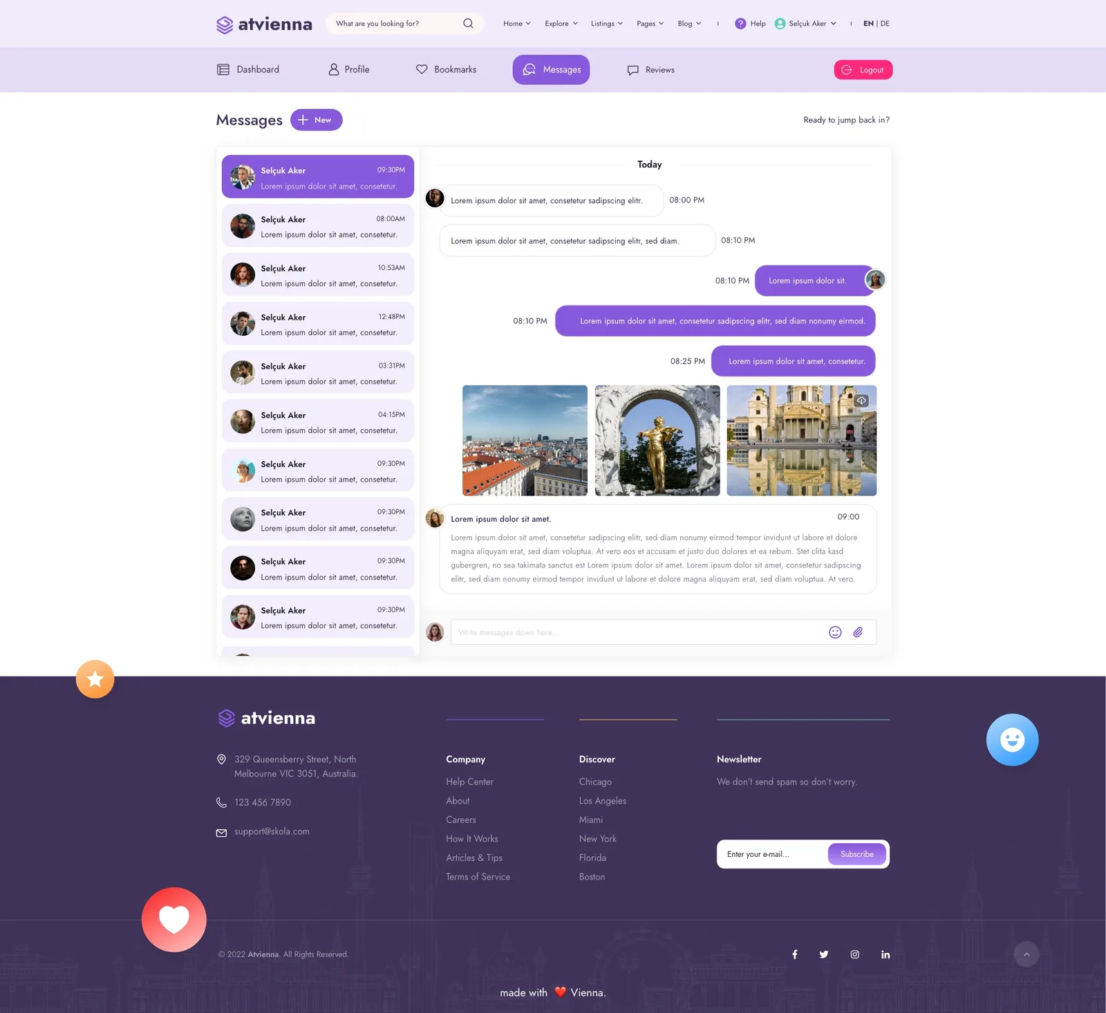 Vienna Travel Portal — tasarım 8